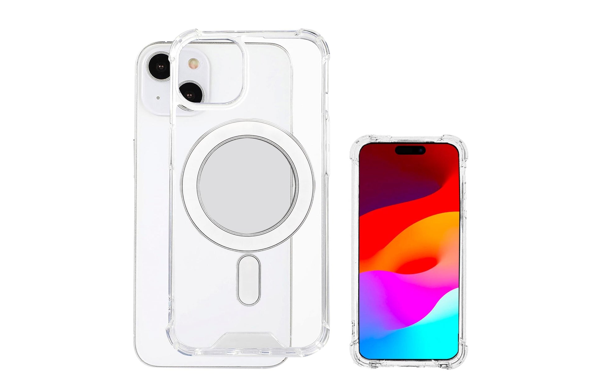 4smarts Ibiza Backcover – für Apple iPhone 15 Plus, MagSafe, PC+TPU, Transparent
