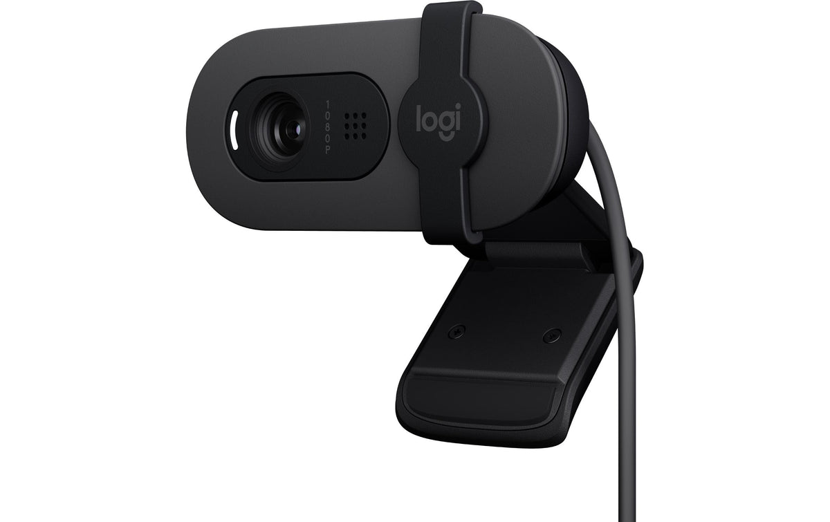 Logitech Brio 100 Webcam – Full HD 1080p, 30 fps, USB, Sichtschutz – Graphit