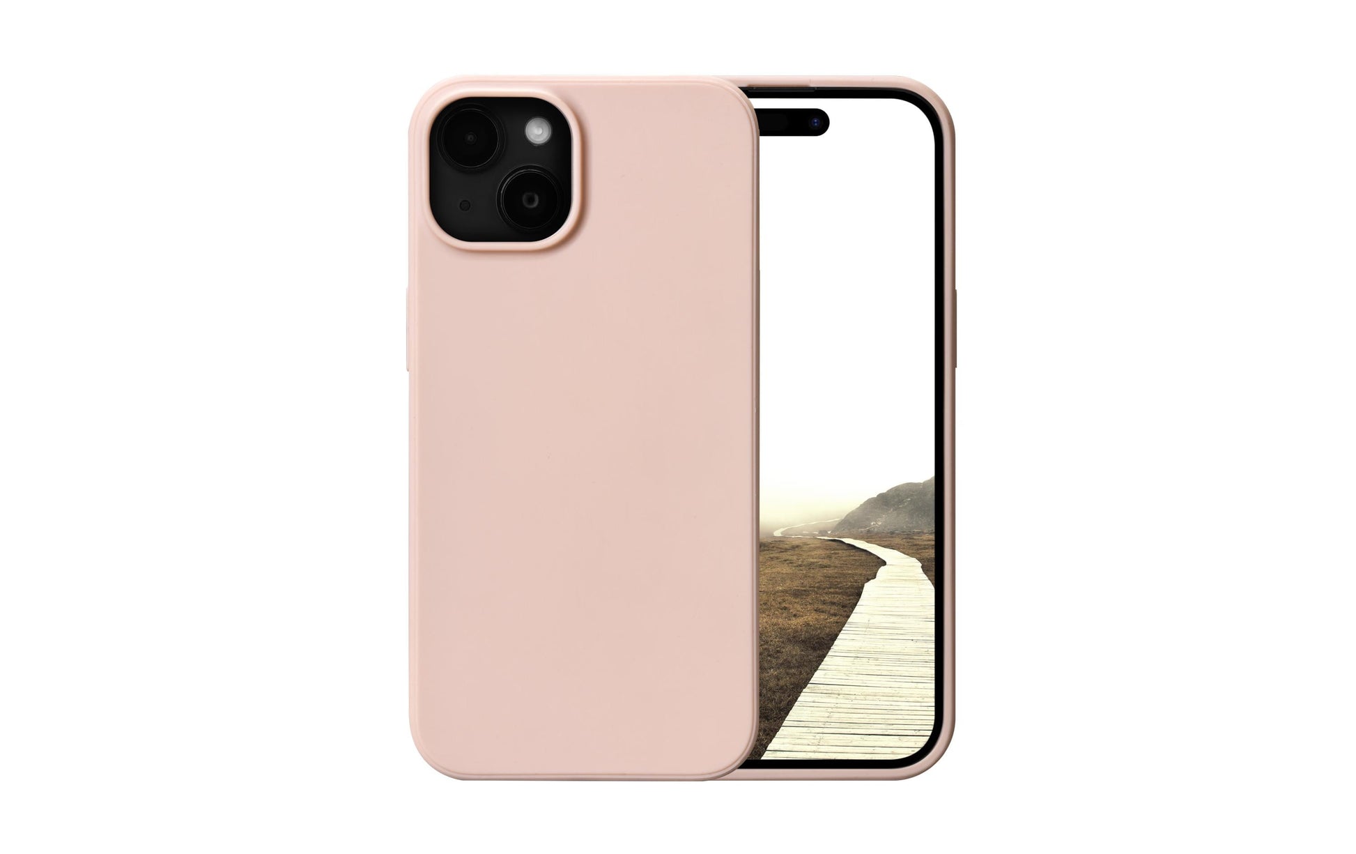 dbramante1928 Greenland Backcover – für Apple iPhone 15 Plus, Recycling-Kunststoff, Pink Sand