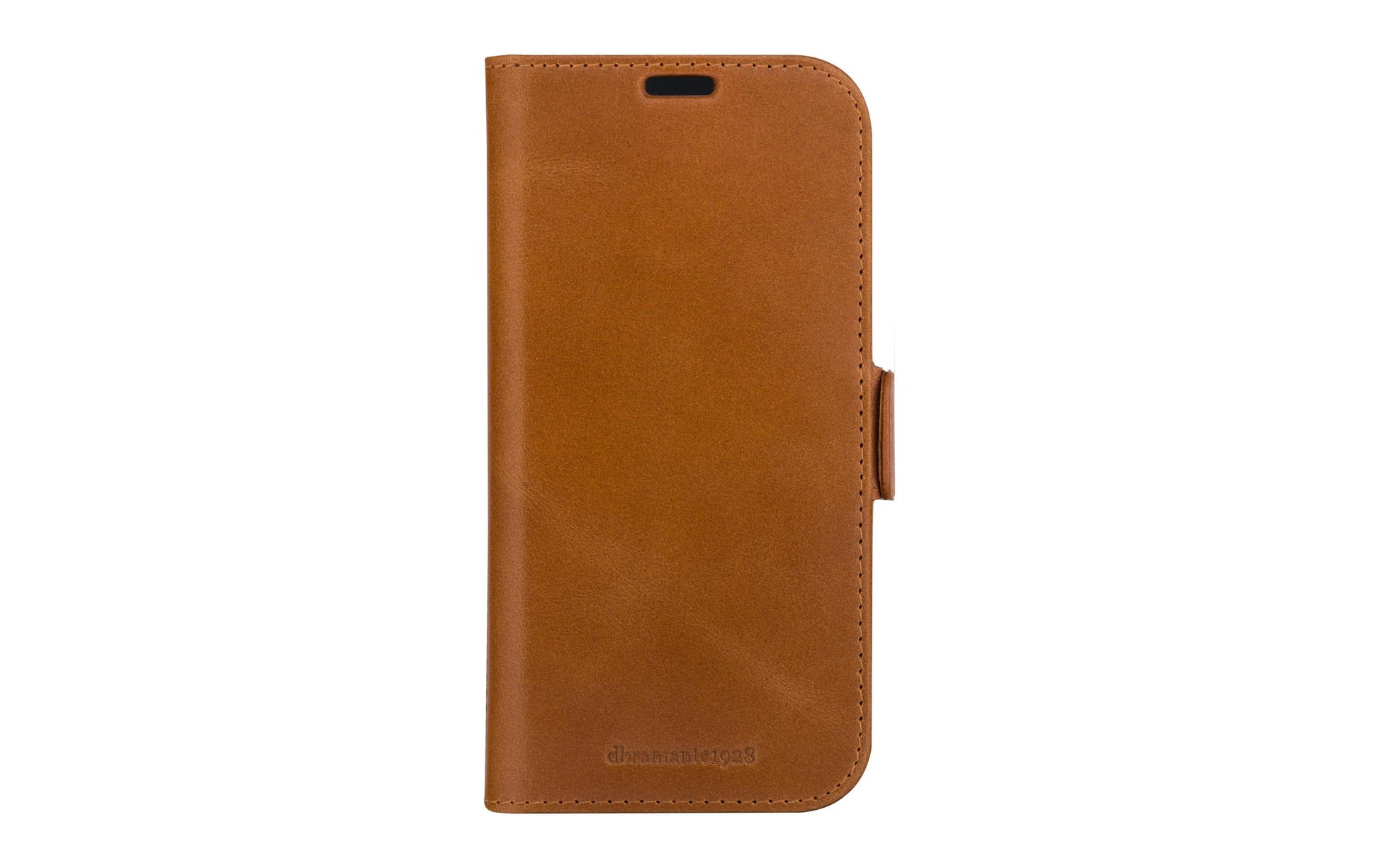dbramante1928 Copenhagen Wallethülle – für Apple iPhone 15 Pro, mit Ständer, 3 Kartenfächer, Leder, Braun