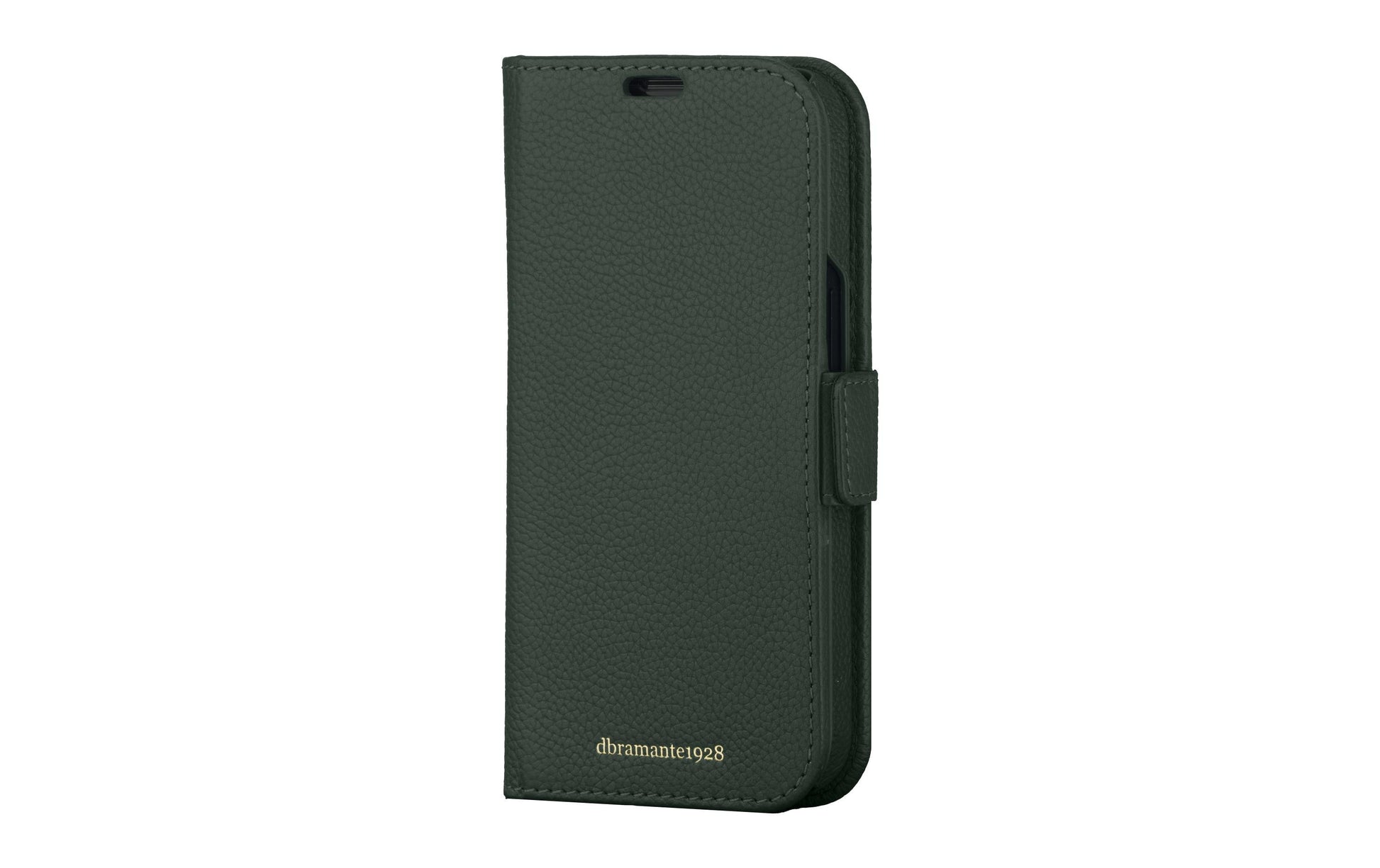 dbramante1928 New York Folio – für Apple iPhone 15 Pro Max, 3 Kartenfächer, Leder, Evergreen, Magnetverschluss