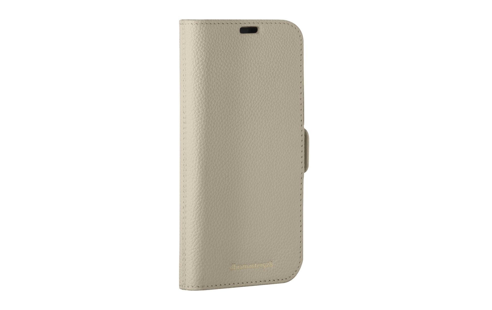 dbramante1928 New York Wallethülle – für Apple iPhone 15 Plus, 3 Kartenfächer, Leder, Beige, Magnetverschluss