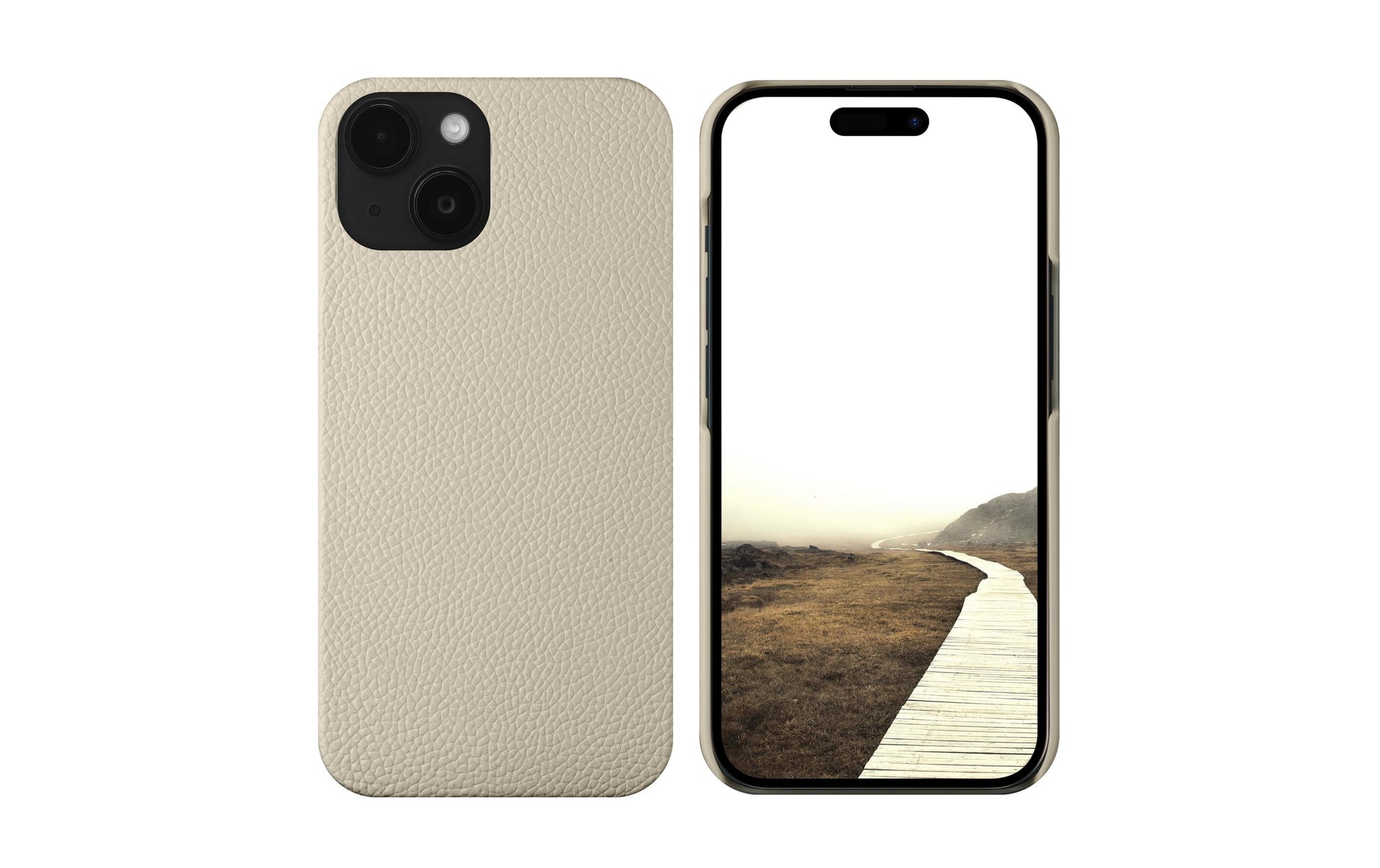 dbramante1928 New York Wallethülle – für Apple iPhone 15 Plus, 3 Kartenfächer, Leder, Beige, Magnetverschluss