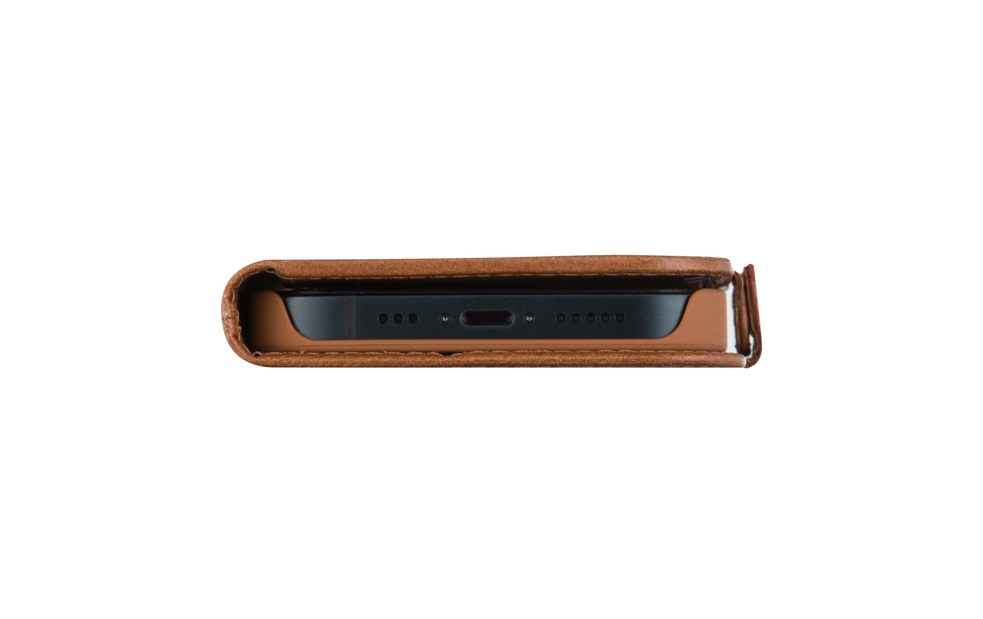 dbramante1928 Copenhagen Wallethülle – für Apple iPhone 15 Plus, mit Ständer, 3 Kartenfächer, Leder, Braun