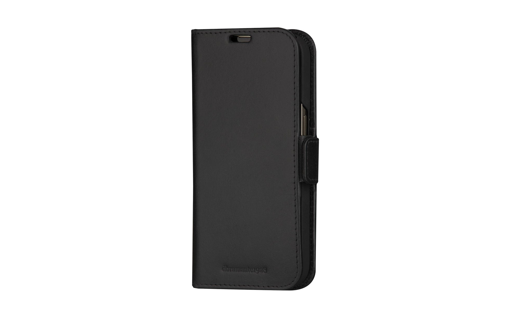 dbramante1928 Copenhagen Wallethülle – für Apple iPhone 15 Plus, mit Ständer, 3 Kartenfächer, Leder, schwarz