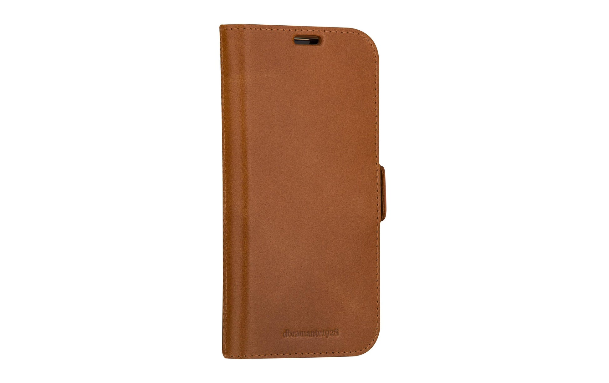 dbramante1928 Copenhagen Wallethülle – für Apple iPhone 15 Pro, mit Ständer, 3 Kartenfächer, Leder, Braun