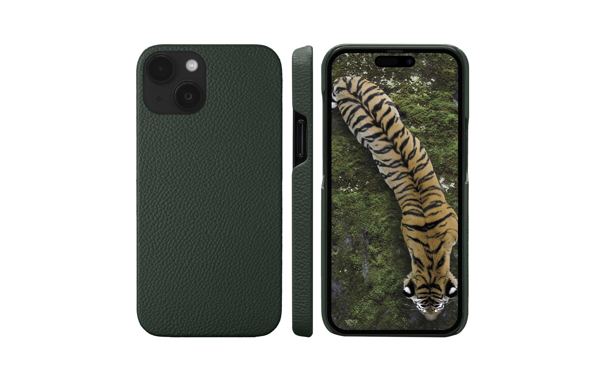 dbramante1928 New York Wallethülle – für Apple iPhone 15 Plus, 3 Kartenfächer, Leder, Grün, Magnetverschluss