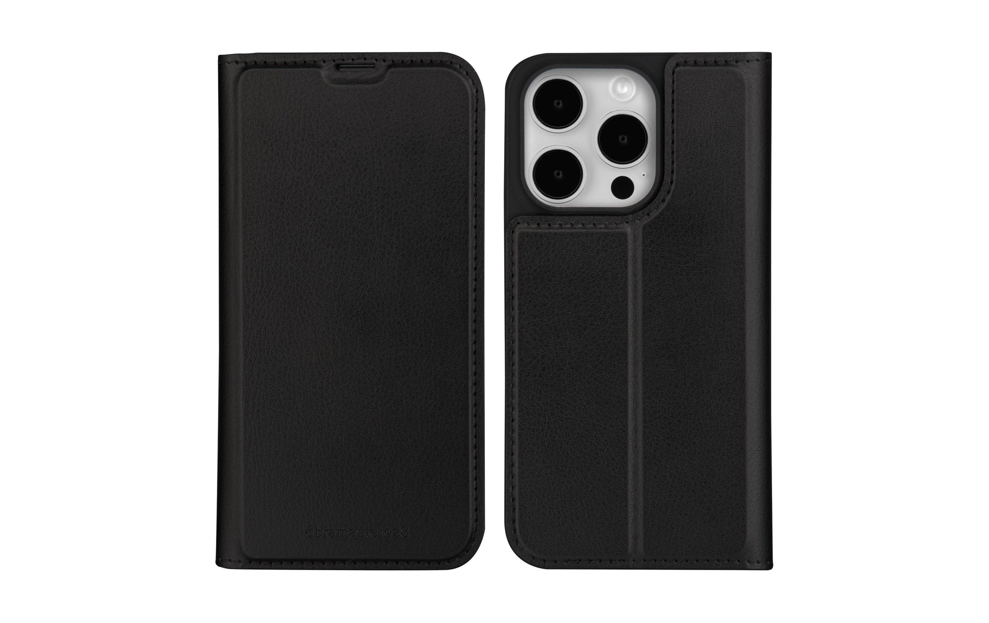 dbramante1928 Wallethülle – für Apple iPhone 15 Pro Max, 1 Kartenfach, PU, Schwarz, Magnetverschluss