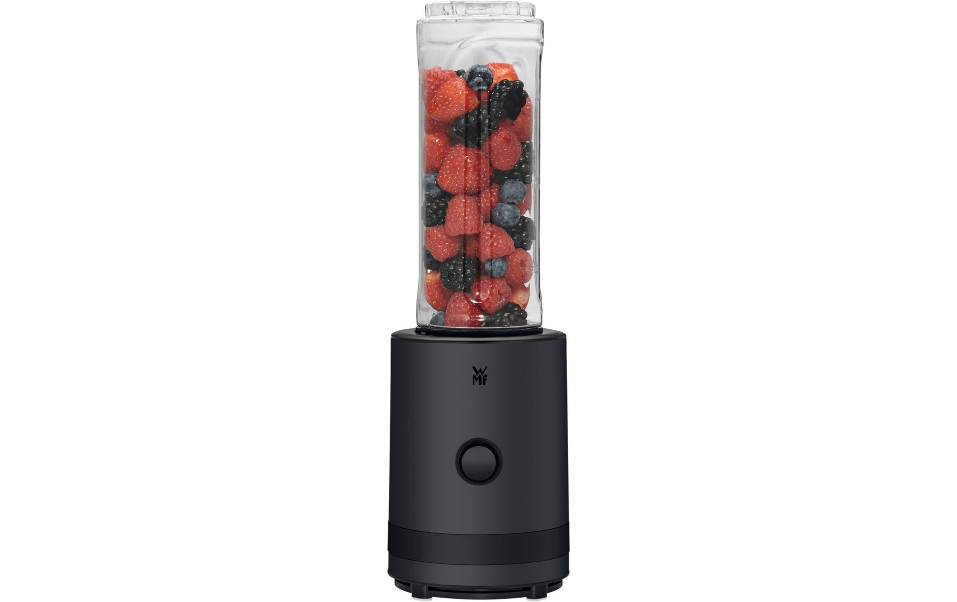 WMF Smoothie-Mixer KITCHENminis 0416500071 – 0,6 l, 300 W, To-Go – Schwarz/Edelstahl