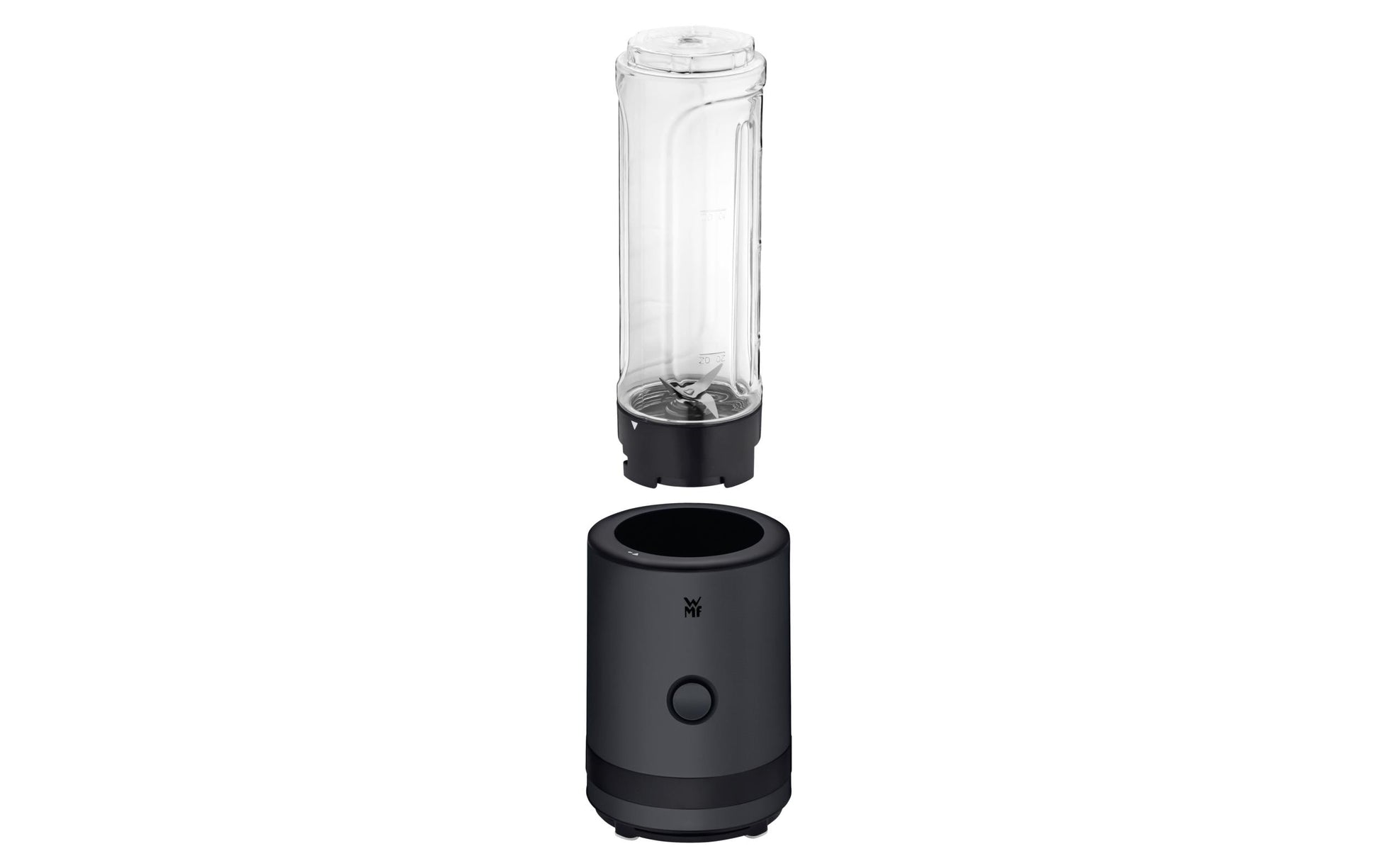WMF Smoothie-Mixer KITCHENminis 0416500071 – 0,6 l, 300 W, To-Go – Schwarz/Edelstahl