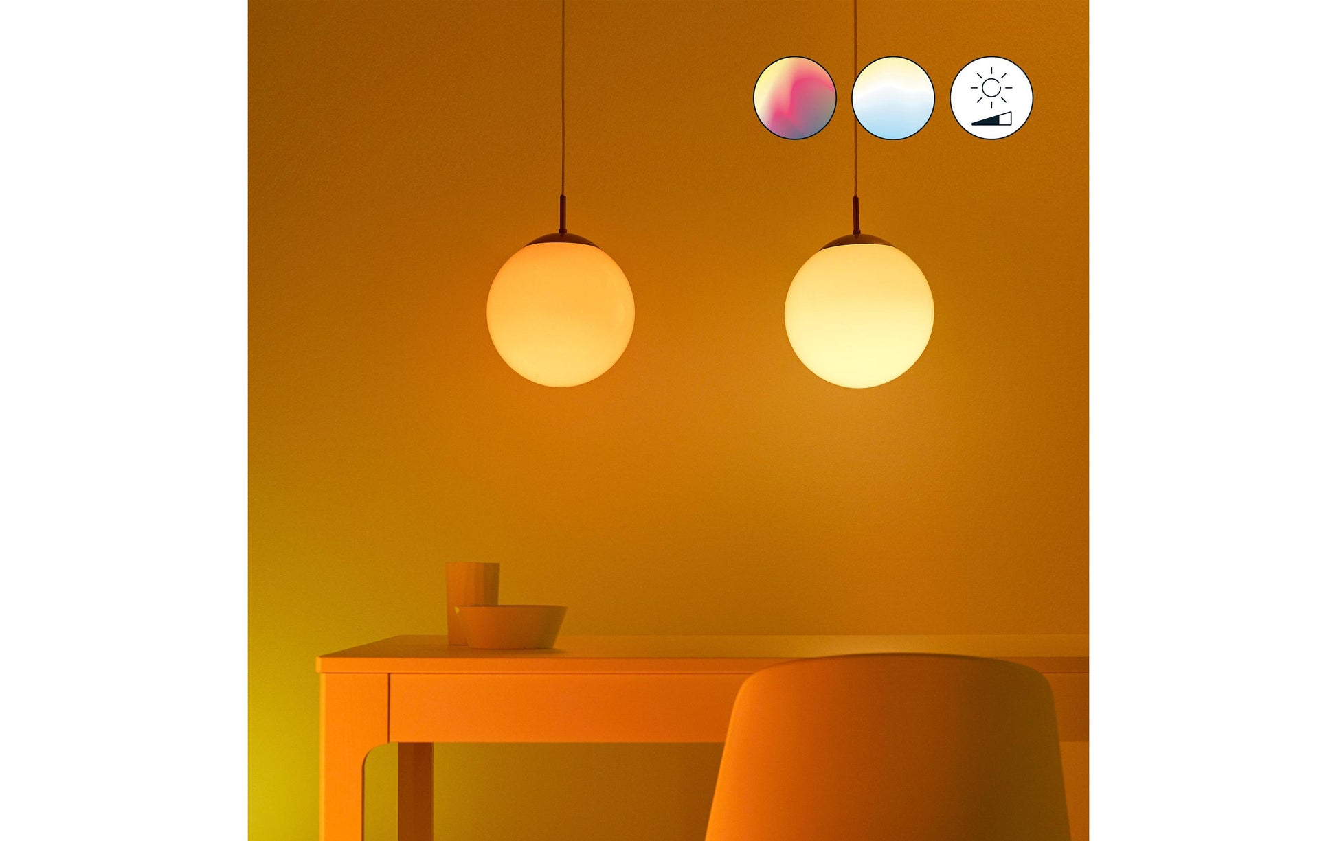 WiZ Smart-Leuchtmittel E14 C37 – RGB+CCT 2200–6500 K, 470 lm, 4,9 W, WLAN/Bluetooth – 2 Stk.