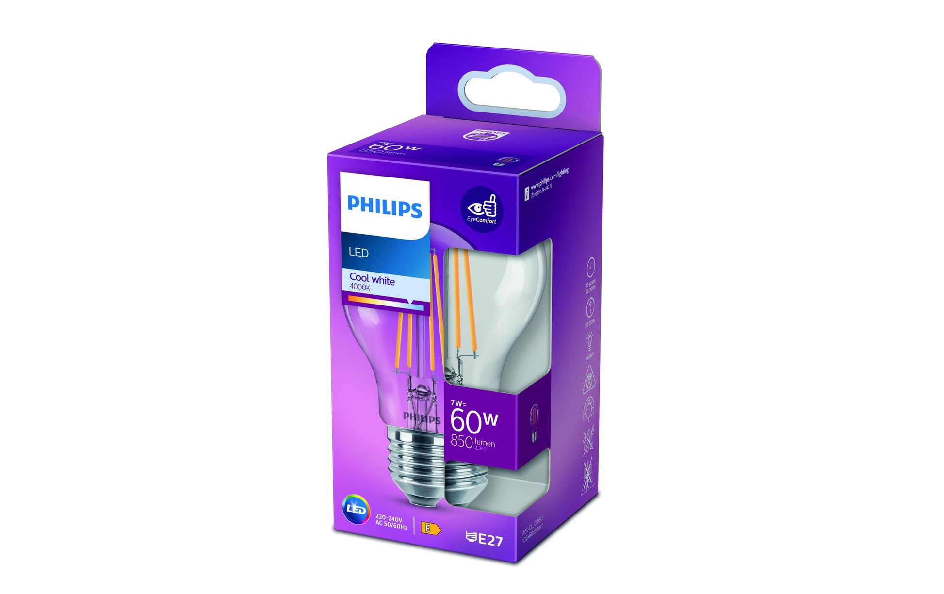 Philips by Signify Philips Leuchtmittel E27 – 850 lm, 4000 K – 1 Stück