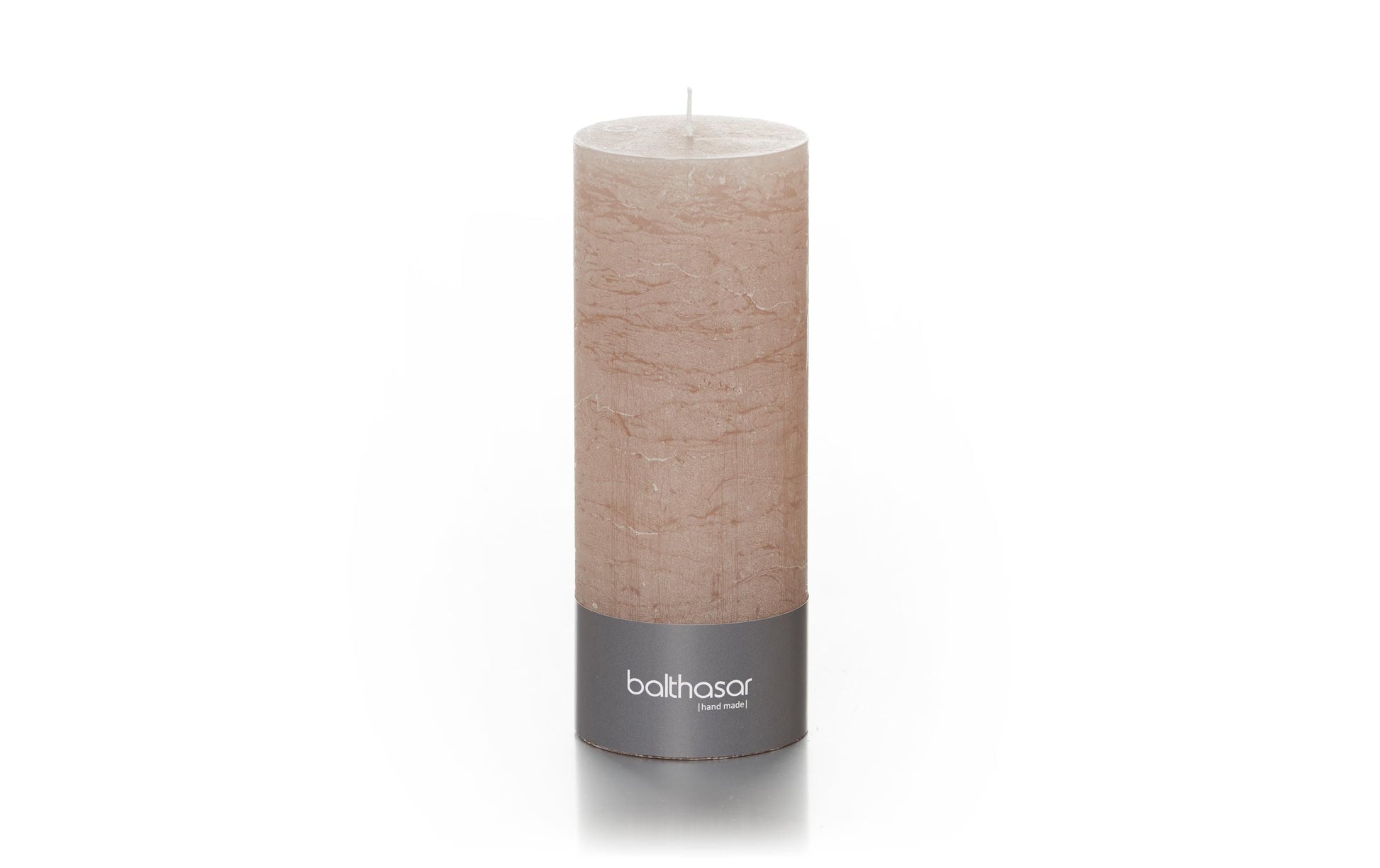 Balthasar Zylinderkerze – Ø 7 × 18 cm – Paraffin, taupe – 85 h