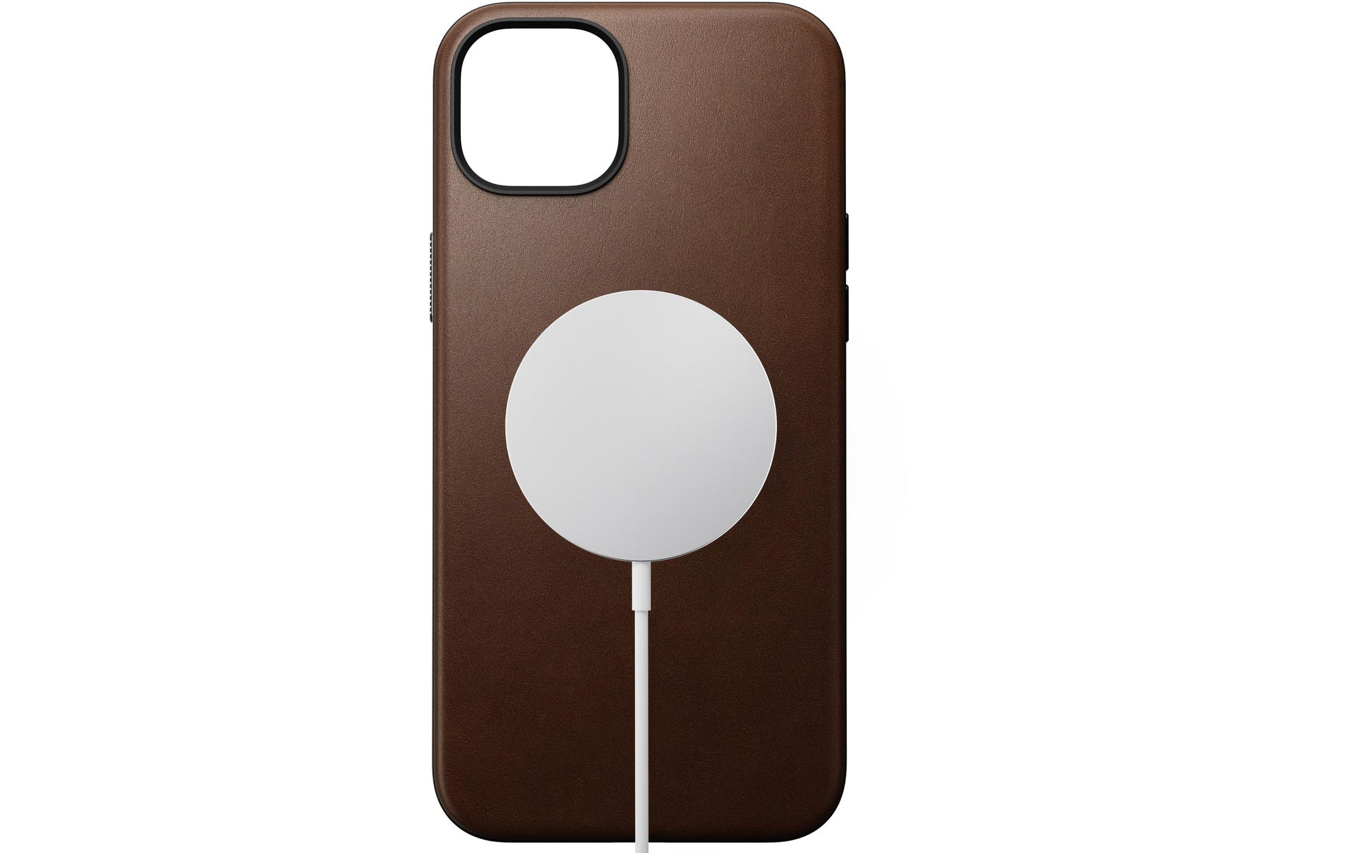 Nomad Backcover – für Apple iPhone 15 Plus – braun – Leder – MagSafe-kompatibel
