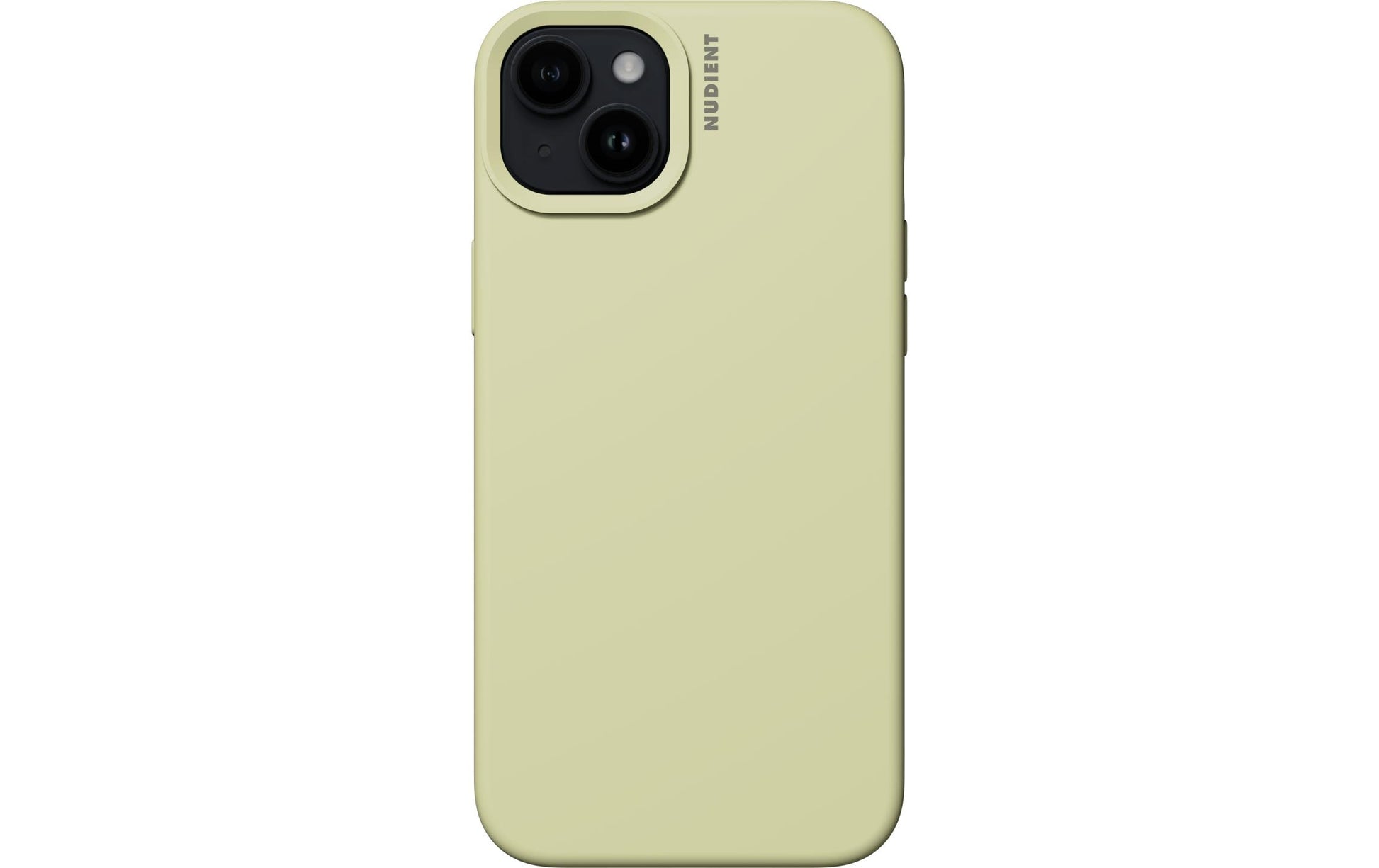 NUDIENT Base Case – Rückcover – für Apple iPhone 15 Plus – Silikon, Blassgelb