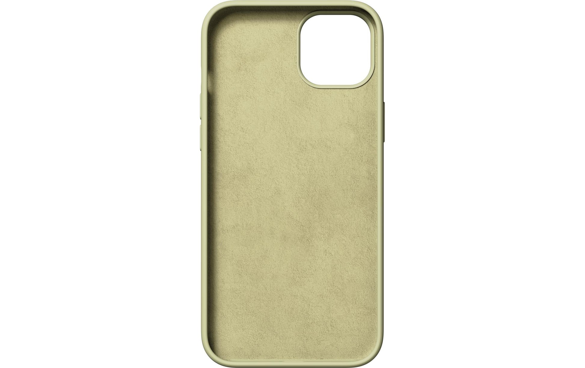 NUDIENT Base Case – Rückcover – für Apple iPhone 15 Plus – Silikon, Blassgelb