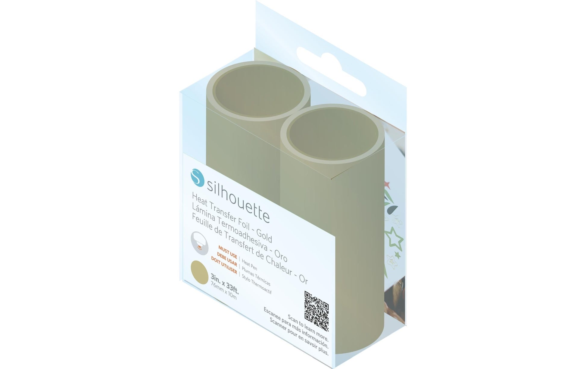 Silhouette Bastelfolie – 2 Stück – Gold – 76 mm × 10000 mm