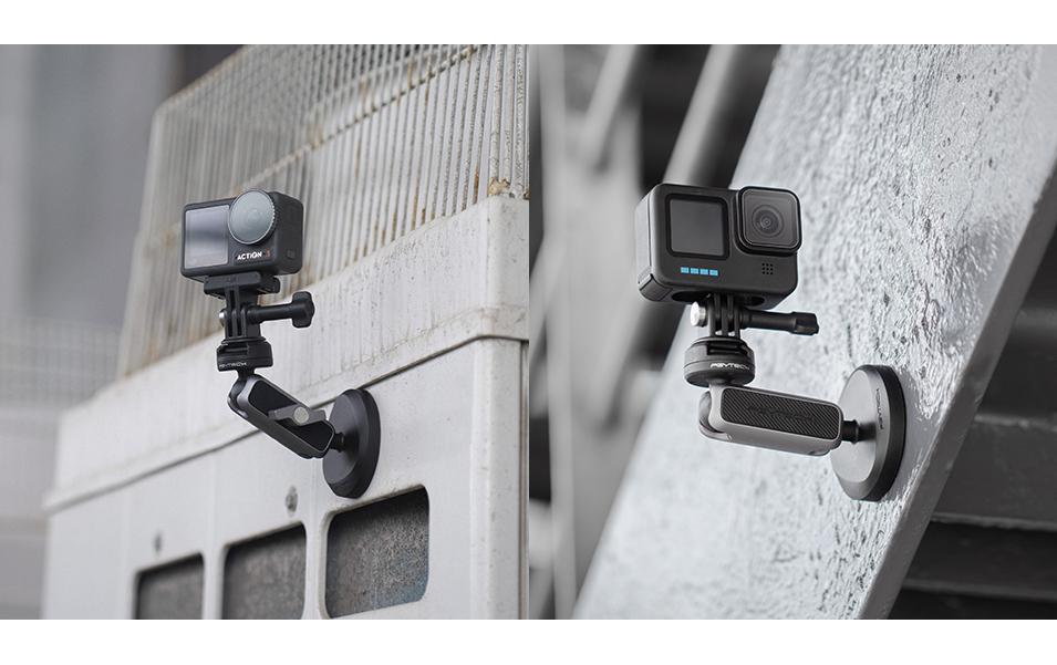 PGYTECH CapLock P-GM-220 Halterung – 360° Drehbar, 169 g, Aluminium – für Actioncams – Silber