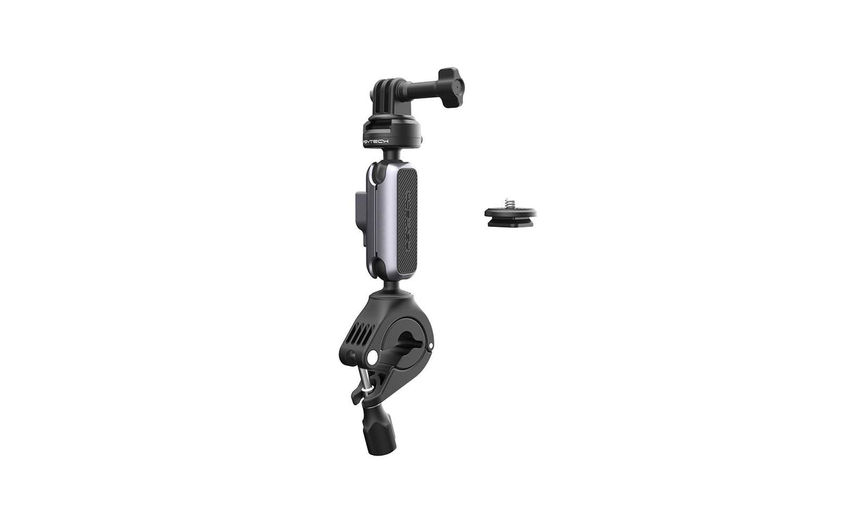 PGYTECH P-GM-222 Lenkerhalterung – 360° drehbar, 1/4" Anschluss, Aluminium – für Actioncams – Silber