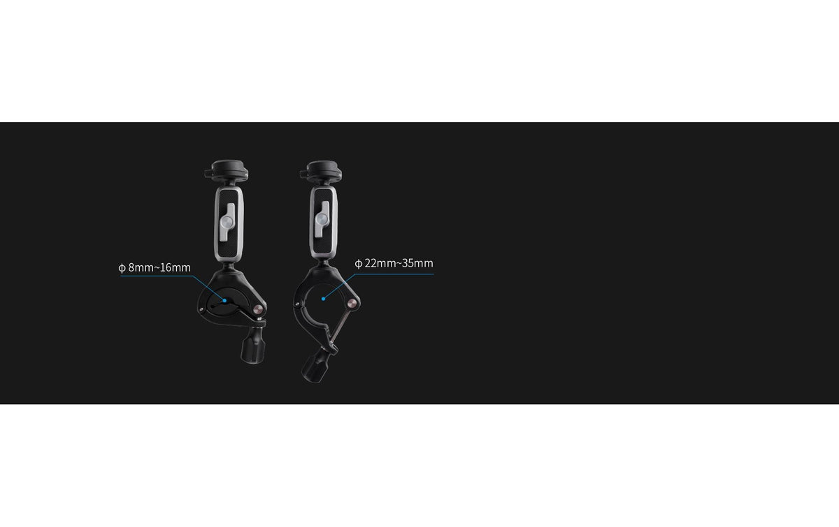 PGYTECH P-GM-222 Lenkerhalterung – 360° drehbar, 1/4" Anschluss, Aluminium – für Actioncams – Silber
