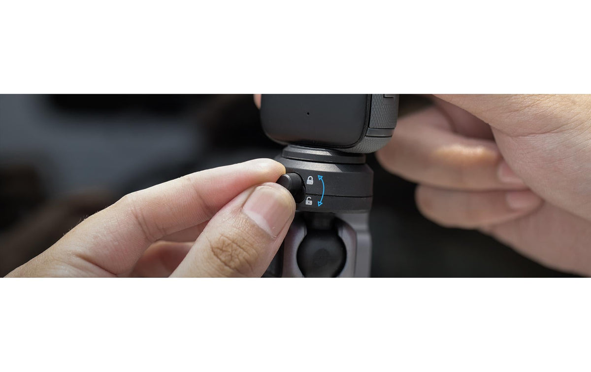 PGYTECH P-GM-222 Lenkerhalterung – 360° drehbar, 1/4" Anschluss, Aluminium – für Actioncams – Silber