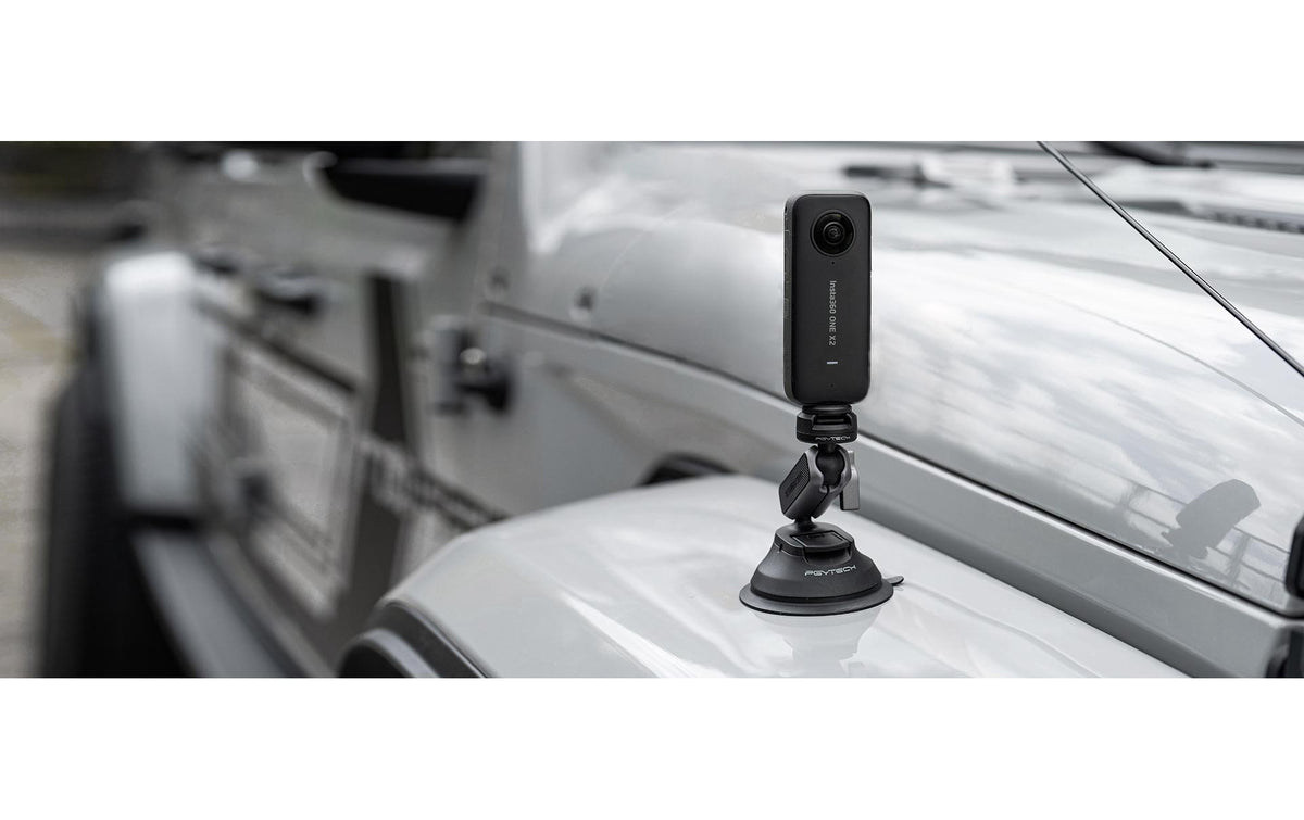 PGYTECH P-GM-223 CapLock Saugnapfhalterung – 360° Drehung, 1/4" Anschluss – für Universal – Silber