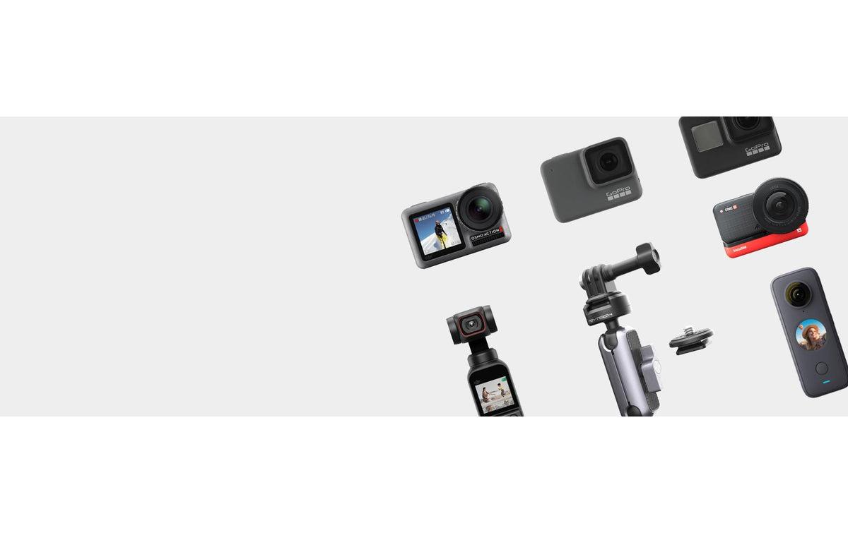 PGYTECH CapLock P-GM-225 Kamerahalterung – Helmhalterung, 360° drehbar – für Actioncams – Silber