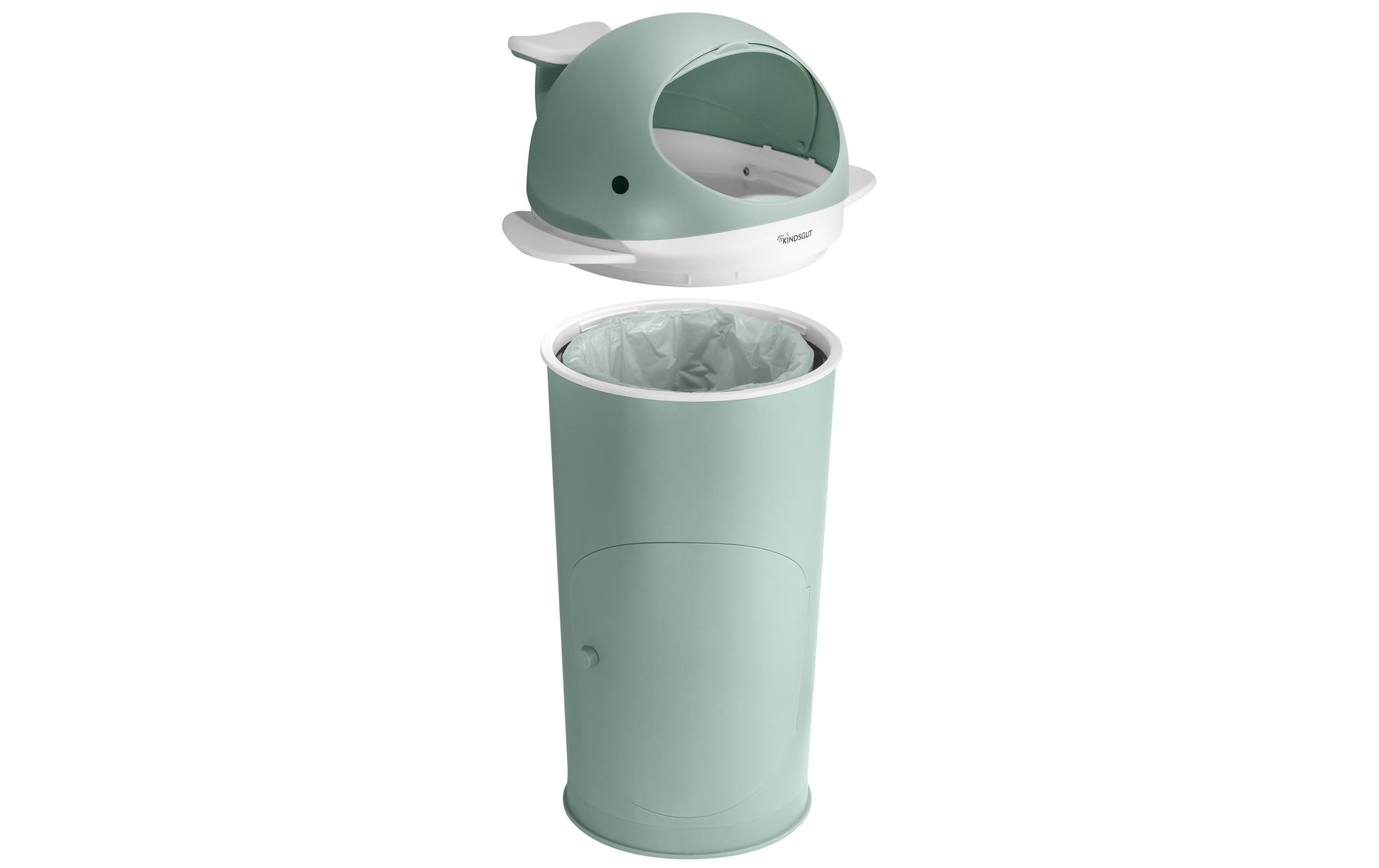 Kindsgut Windeleimer – Kunststoff, türkis – B × H × T 370 × 680 × 350 mm