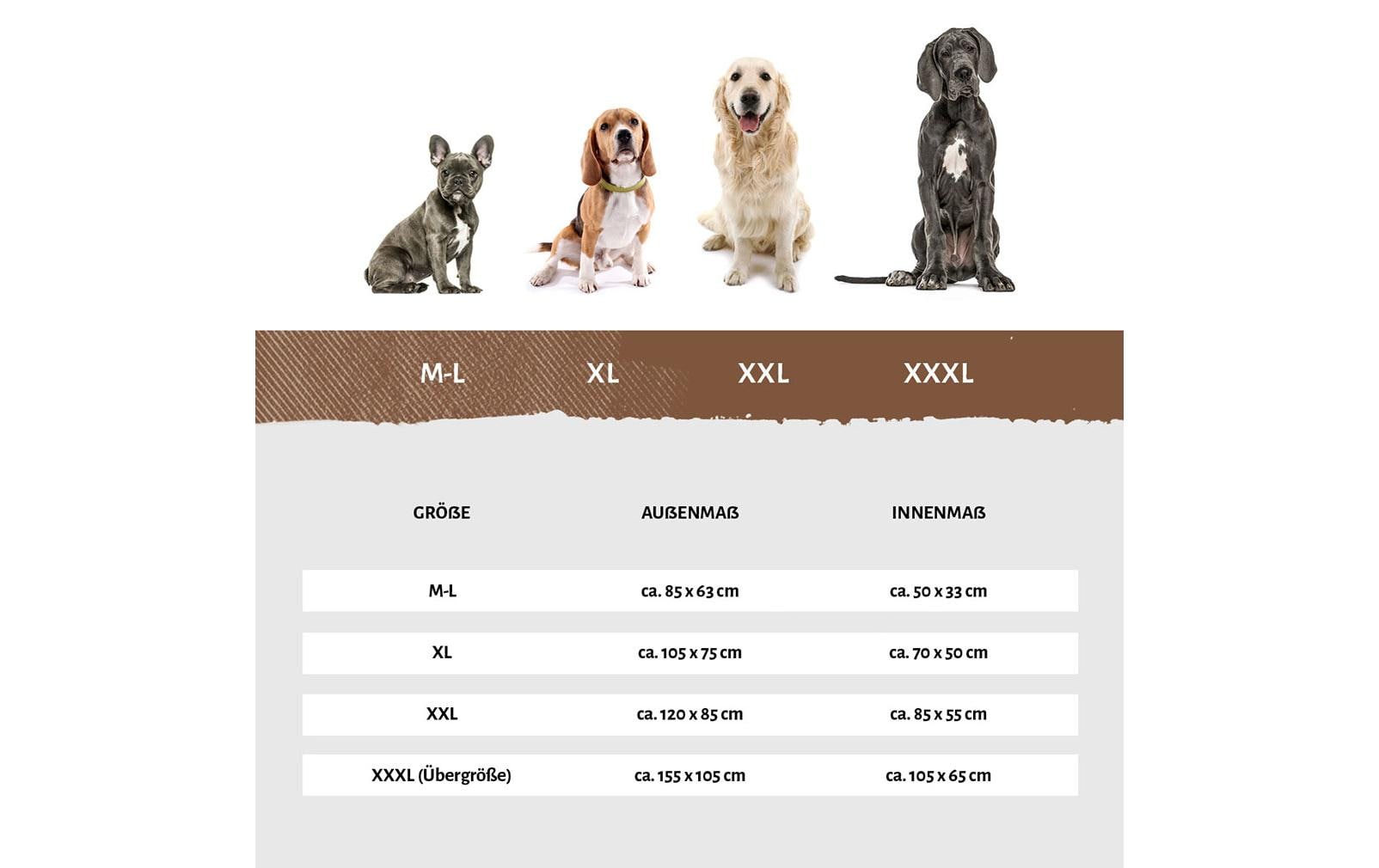 Knuffelwuff Hundebett (Kissen) – 63 × 85 cm, Velour-Bezug, Schaumstoff-Füllung, abnehmbarer Bezug, Anthrazit