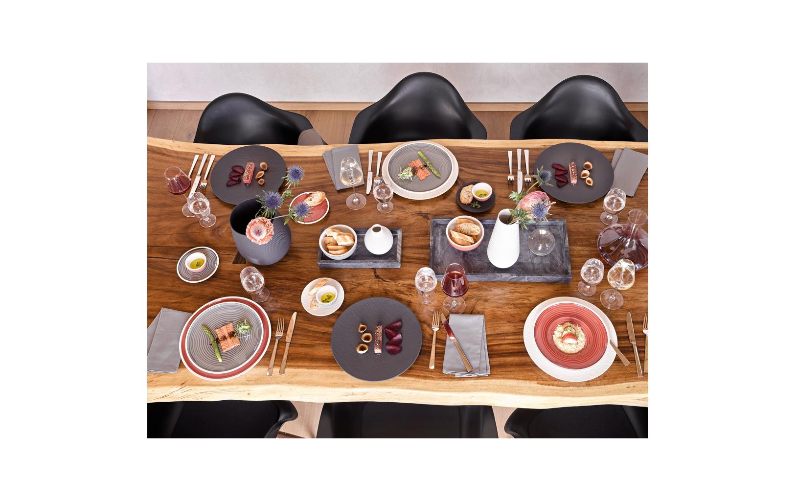 Villeroy & Boch Manufacture Rock Speiseteller – Porzellan, weiss, spülmaschinenfest, mikrowellengeeignet