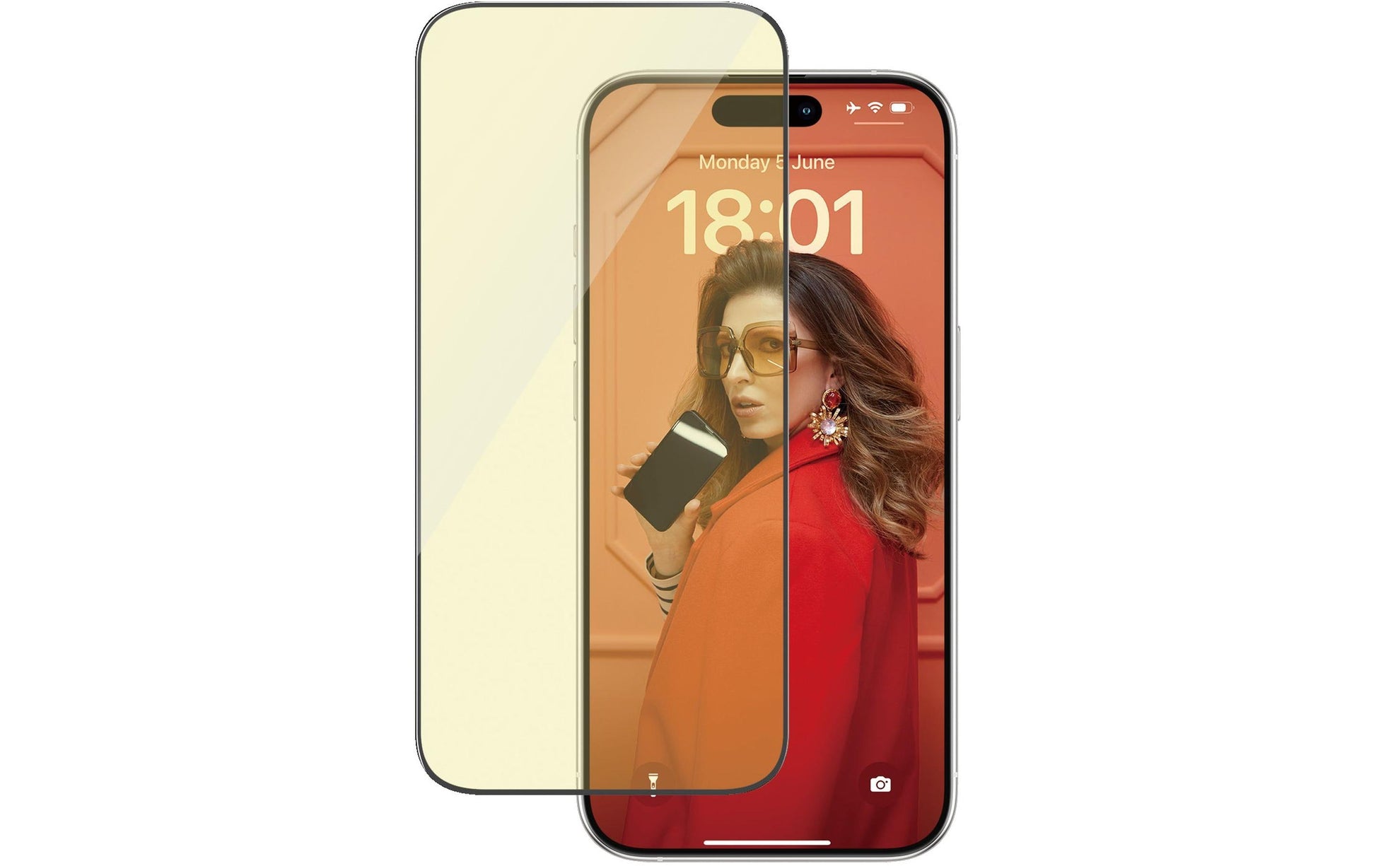 PanzerGlass Displayschutz (Panzerglas), Ultra-Wide Fit – für iPhone 15 Pro – mit Applikator