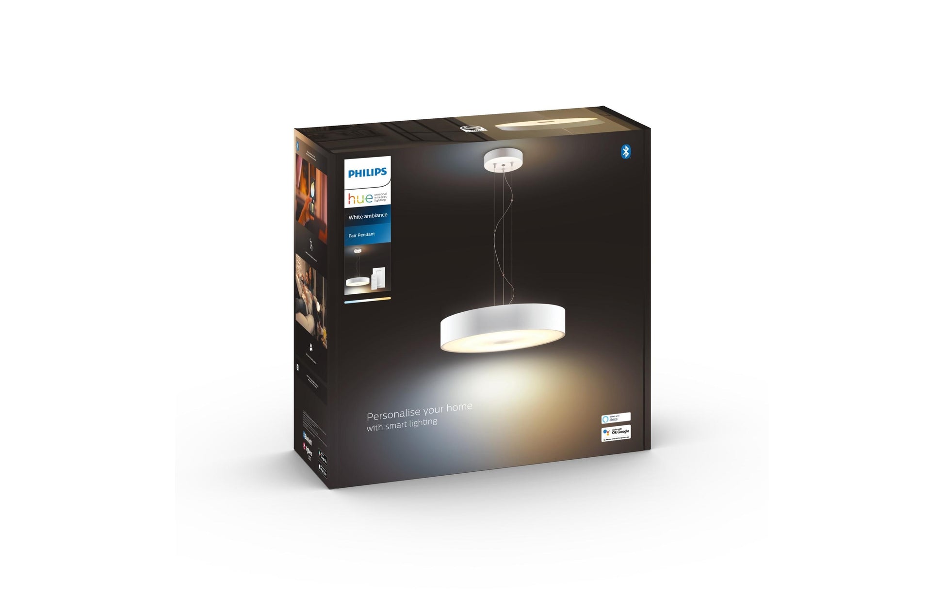 Philips by Signify Philips Hue Pendelleuchte Fair – 2750 lm, 25 W, 2200–6500 K, dimmbar, Bluetooth, für Hue Bridge, weiss