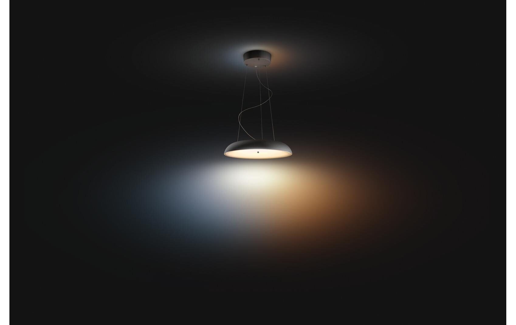 Philips by Signify Philips Hue Pendelleuchte White Amb. Amaze – Ø 43,4 cm, 2750 lm, 2200–6500 K, dimmbar, ZigBee/BT, schwarz
