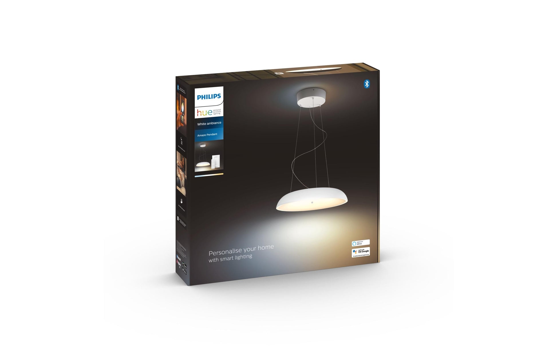 Philips by Signify Philips Hue Deckenleuchte Amaze – Ø 43,4 × 7,7 cm, 2750 lm, 25 W, 2200–6500 K, dimmbar, weiss