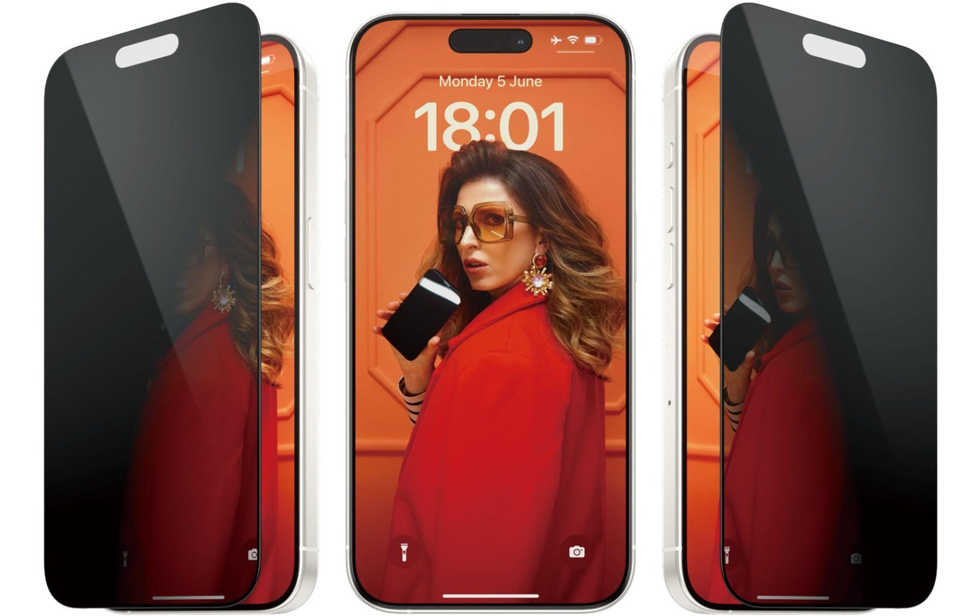 PanzerGlass Displayschutzglas Privacy-Filter – für Apple iPhone 15 Pro – Hartglas