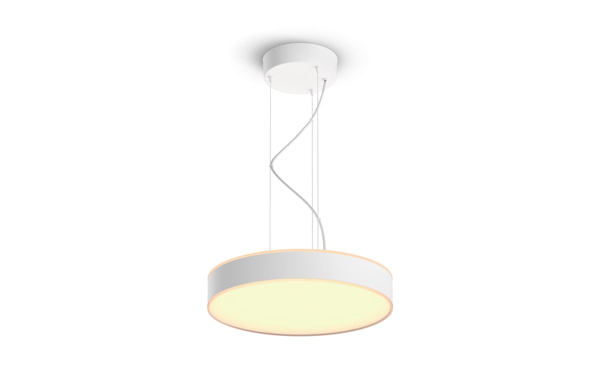 Philips by Signify Philips Hue Pendelleuchte Enrave – LED 33,5 W, 3300 lm, 2200–6500 K, dimmbar, Bluetooth & Hue Bridge – Weiss