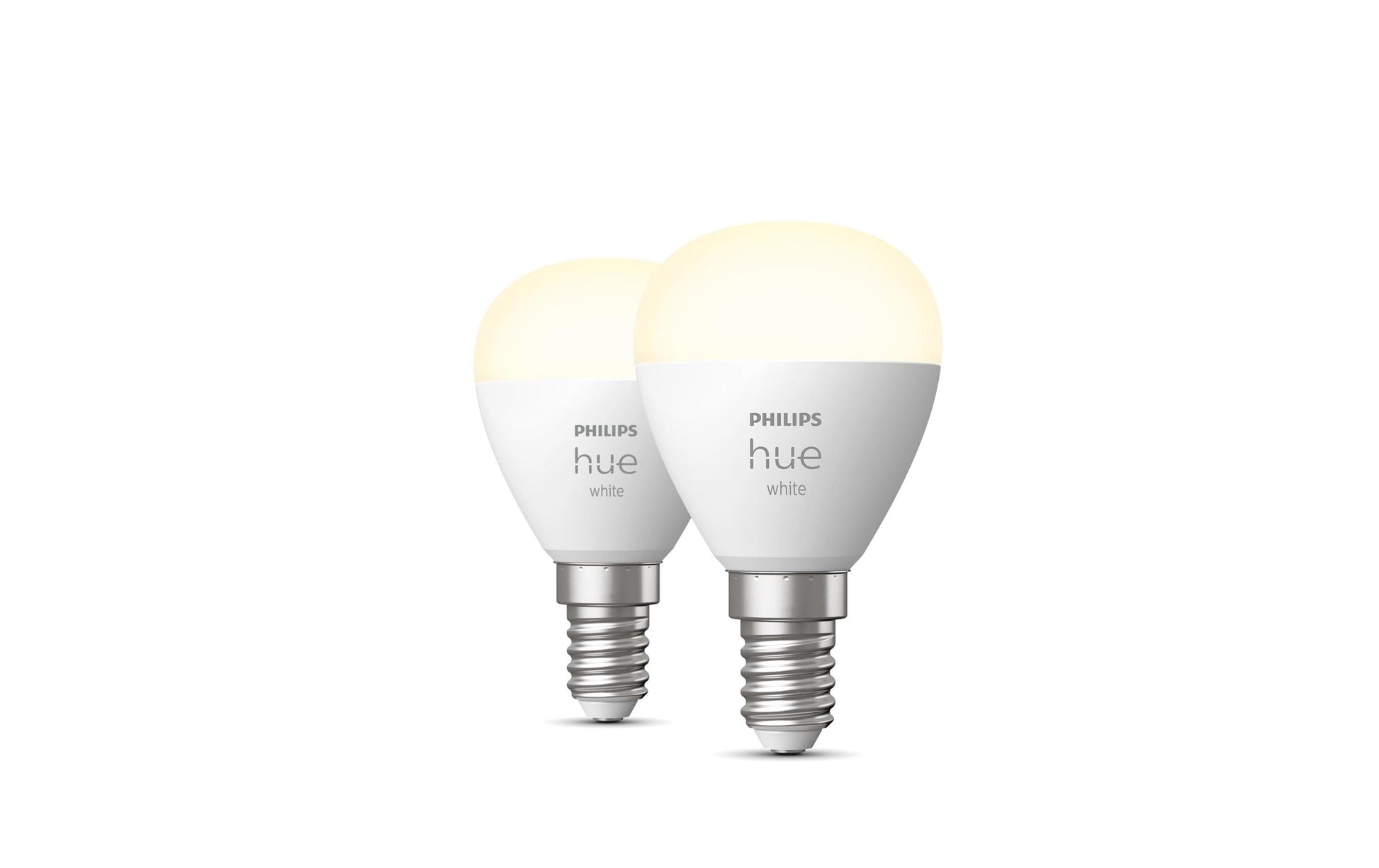 Philips by Signify Philips Hue Smart-Leuchtmittel E14 – Warmweiss 2700 K, 470 lm, 5,7 W, Bluetooth – für Philips Hue – IP20 – 2 Stk.