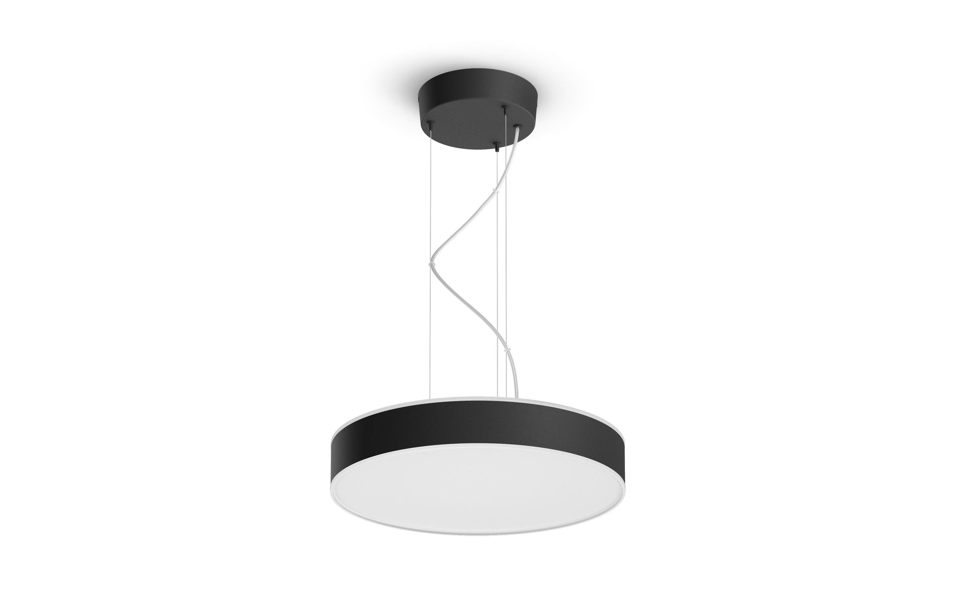 Philips by Signify Philips Hue Hängeleuchte Enrave – Ø 42,5 × 12,9 cm, 3300 lm, 33,5 W, 2200–6500 K, für Hue Bridge, schwarz