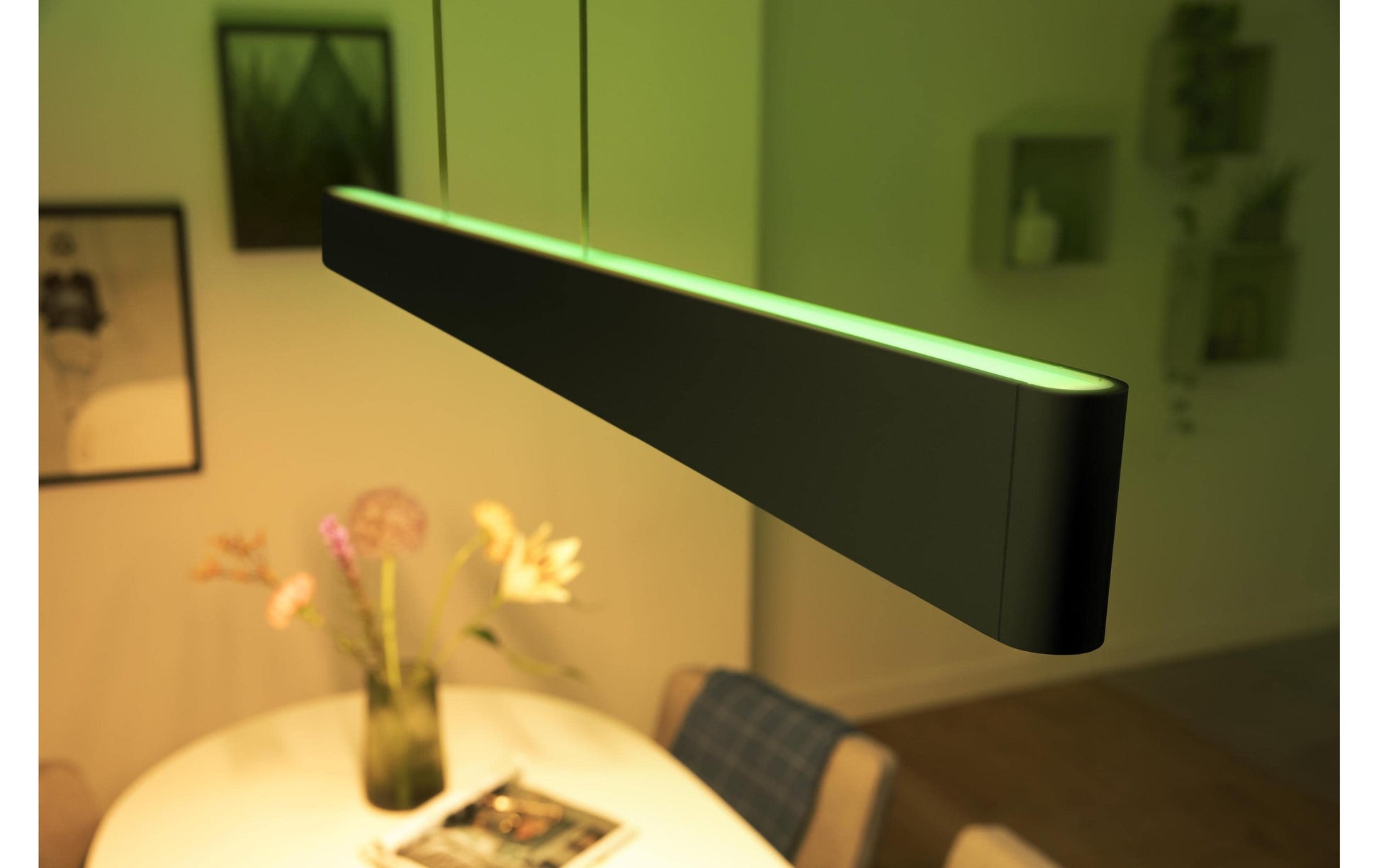 Philips by Signify Philips Hue Hängeleuchte Ensis – LED 79 W, 5500 lm, 2000–6500 K, dimmbar, ZigBee/Bluetooth – Schwarz