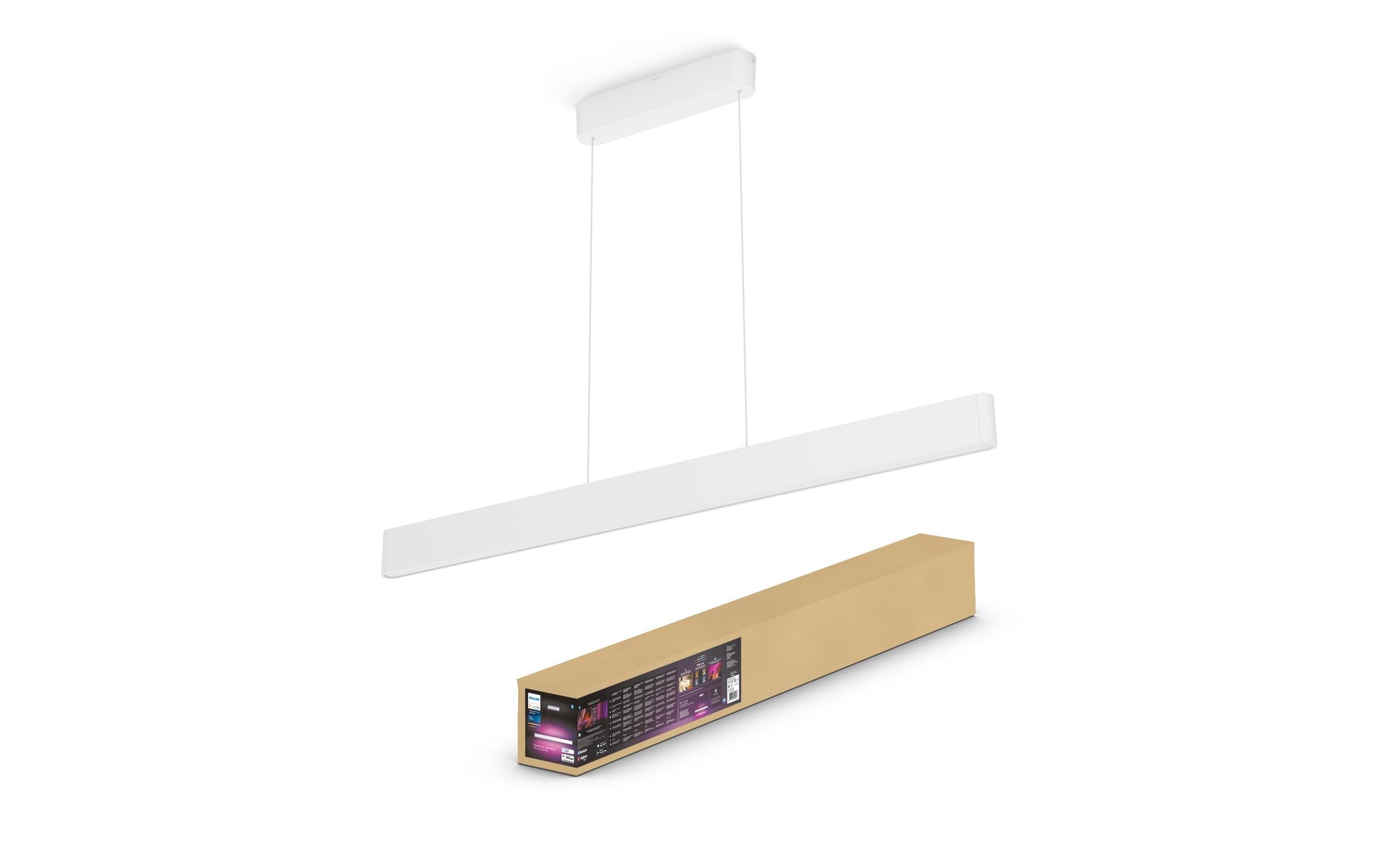 Philips by Signify Philips Hue Hängeleuchte Ensis – 4750 lm, 79 W, 2000–6500 K, dimmbar, für Hue Bridge/Bluetooth – Weiss