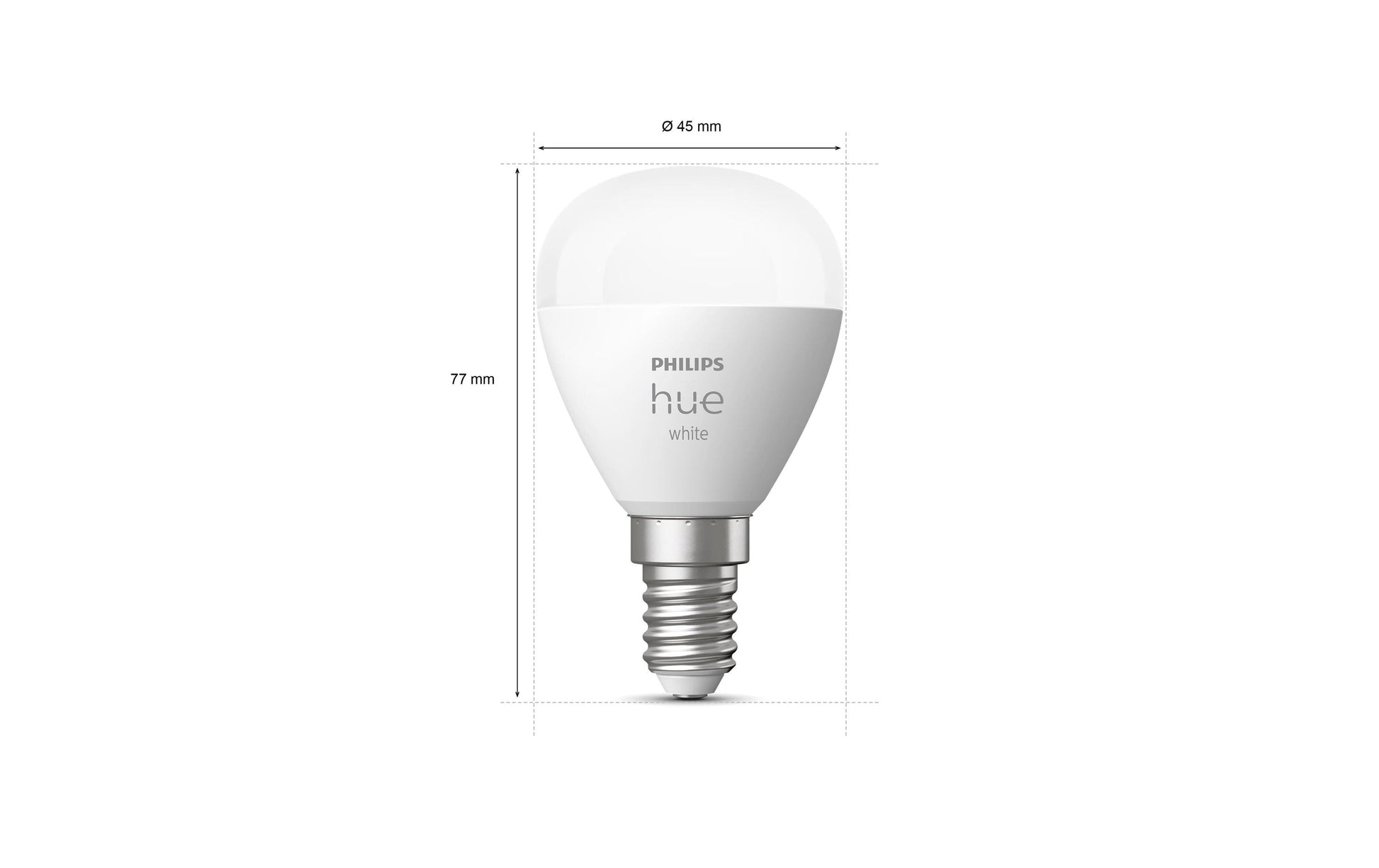 Philips by Signify Philips Hue Smart-Leuchtmittel E14 – Warmweiss 2700 K, 470 lm, 5,7 W, Bluetooth – für Philips Hue – IP20 – 2 Stk.