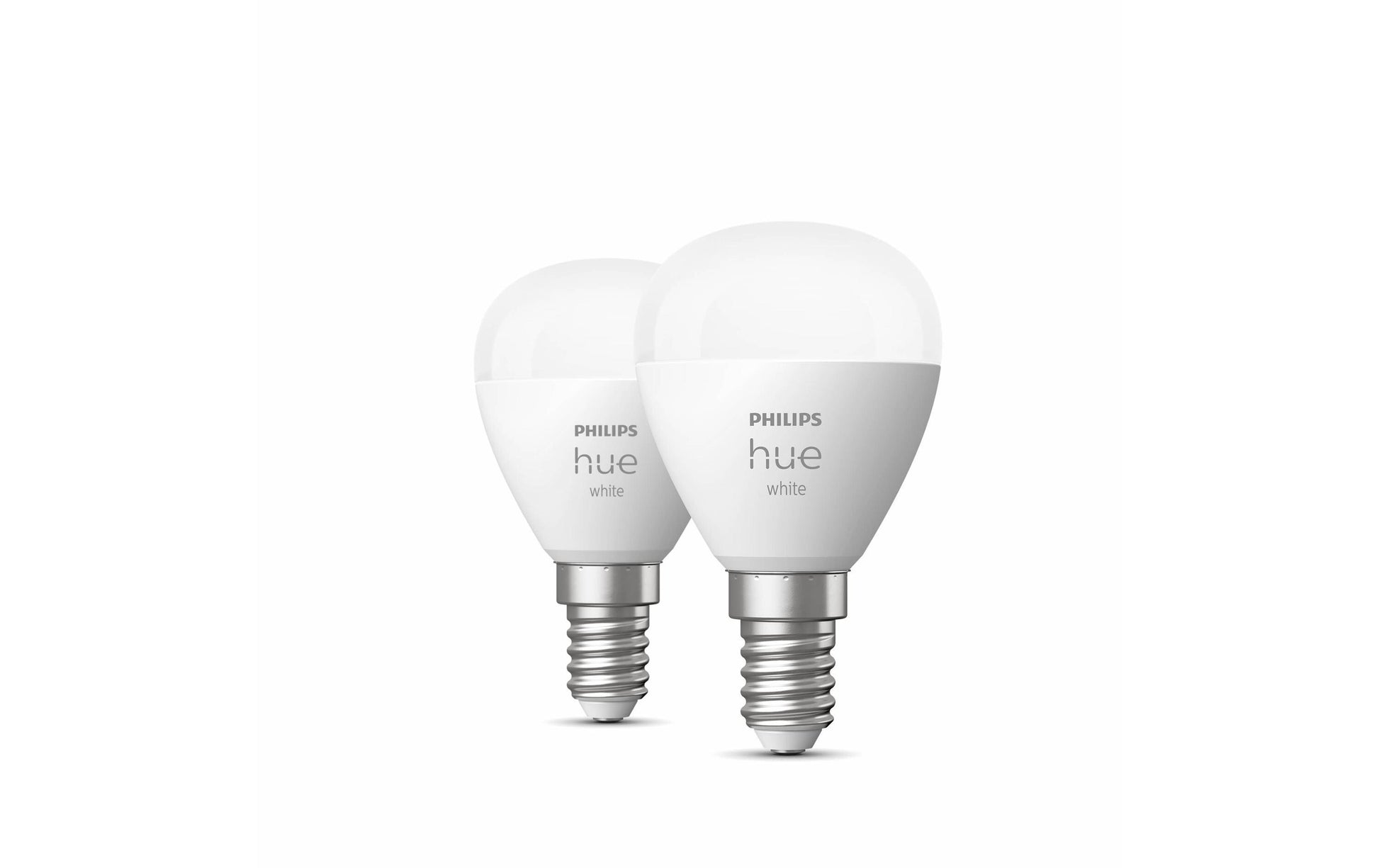 Philips by Signify Philips Hue Smart-Leuchtmittel E14 – Warmweiss 2700 K, 470 lm, 5,7 W, Bluetooth – für Philips Hue – IP20 – 2 Stk.