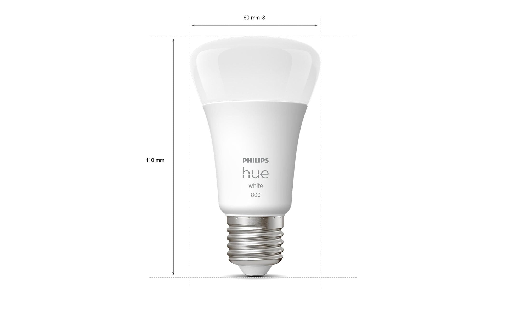 Philips by Signify Philips Hue Smart-Leuchtmittel E27 A60 – Warmweiss 2700 K, 800 lm, 9 W, Bluetooth, Zigbee – IP20 – 3 Stk.