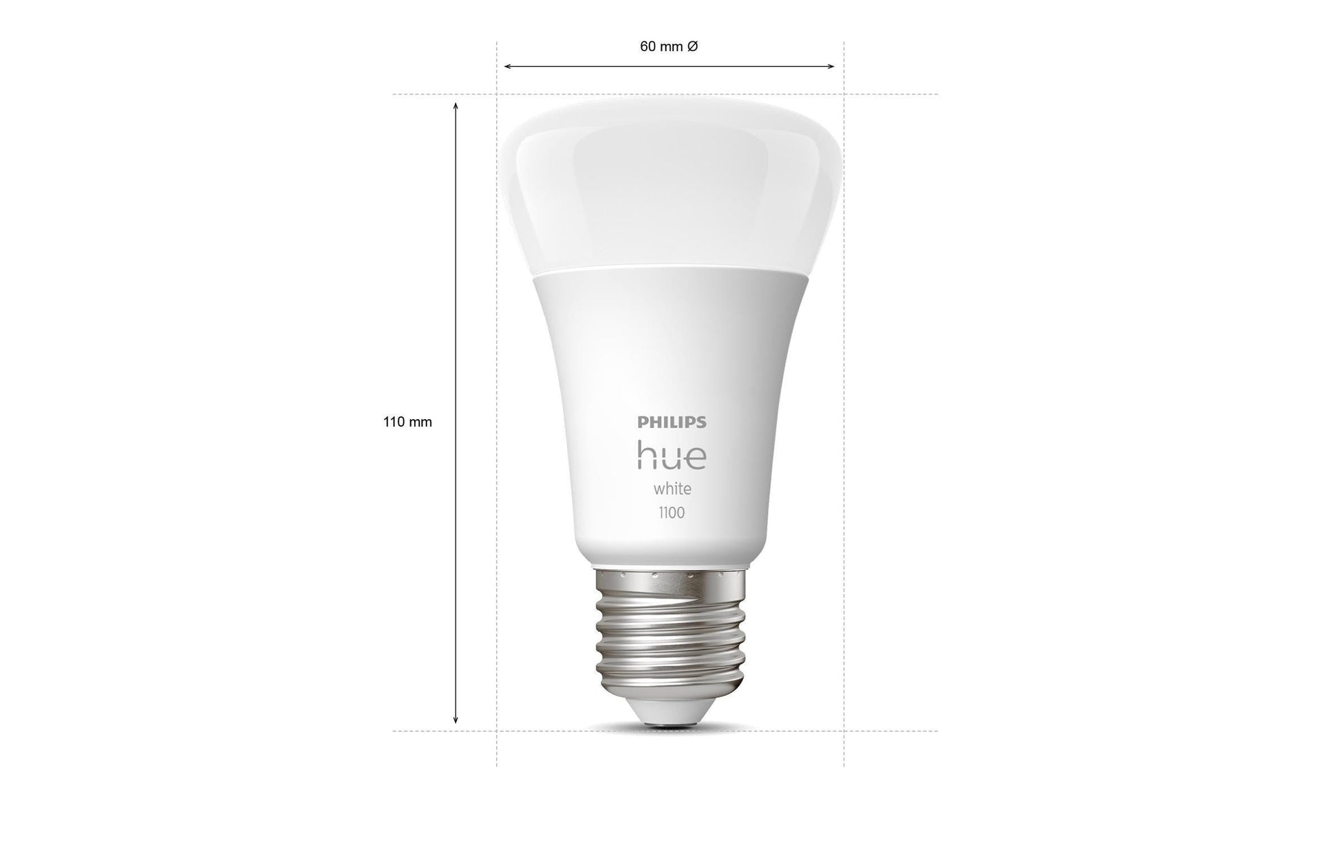 Philips by Signify Philips Hue Smart-Leuchtmittel E27 Weiss – 1055 lm, 2700 K, App-Steuerung, dimmbar – 2er-Pack