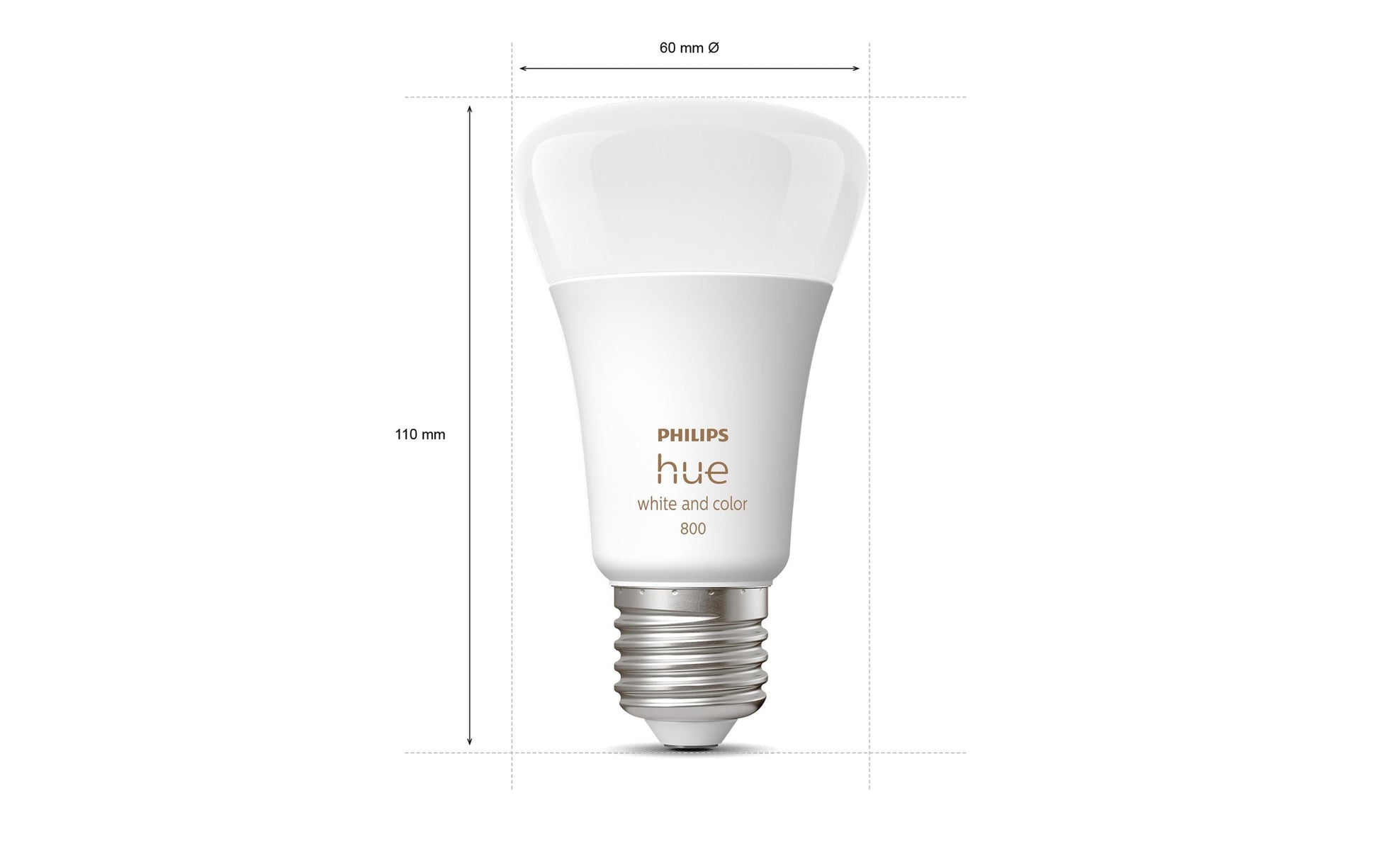 Philips by Signify Philips Hue Smart-Leuchtmittel E27 A60 – RGB+CCT, 830 lm, 9 W, Bluetooth/Zigbee – für Philips Hue – 3 Stk.