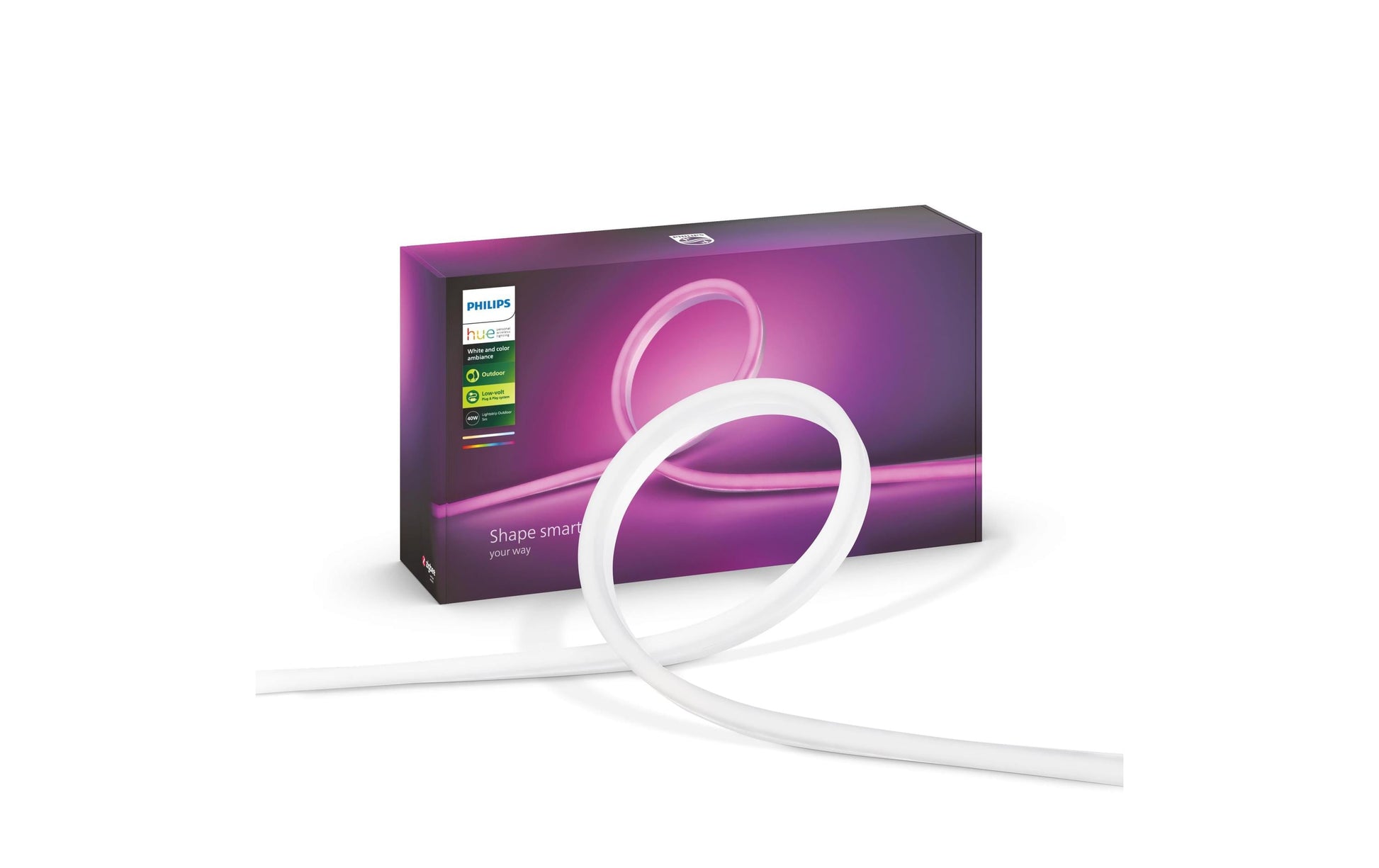 Philips by Signify Philips Hue LED-Streifen Aussen – IP67 – Netzbetrieb, 24 V – ZigBee, Bluetooth – für Philips Hue – dimmbar