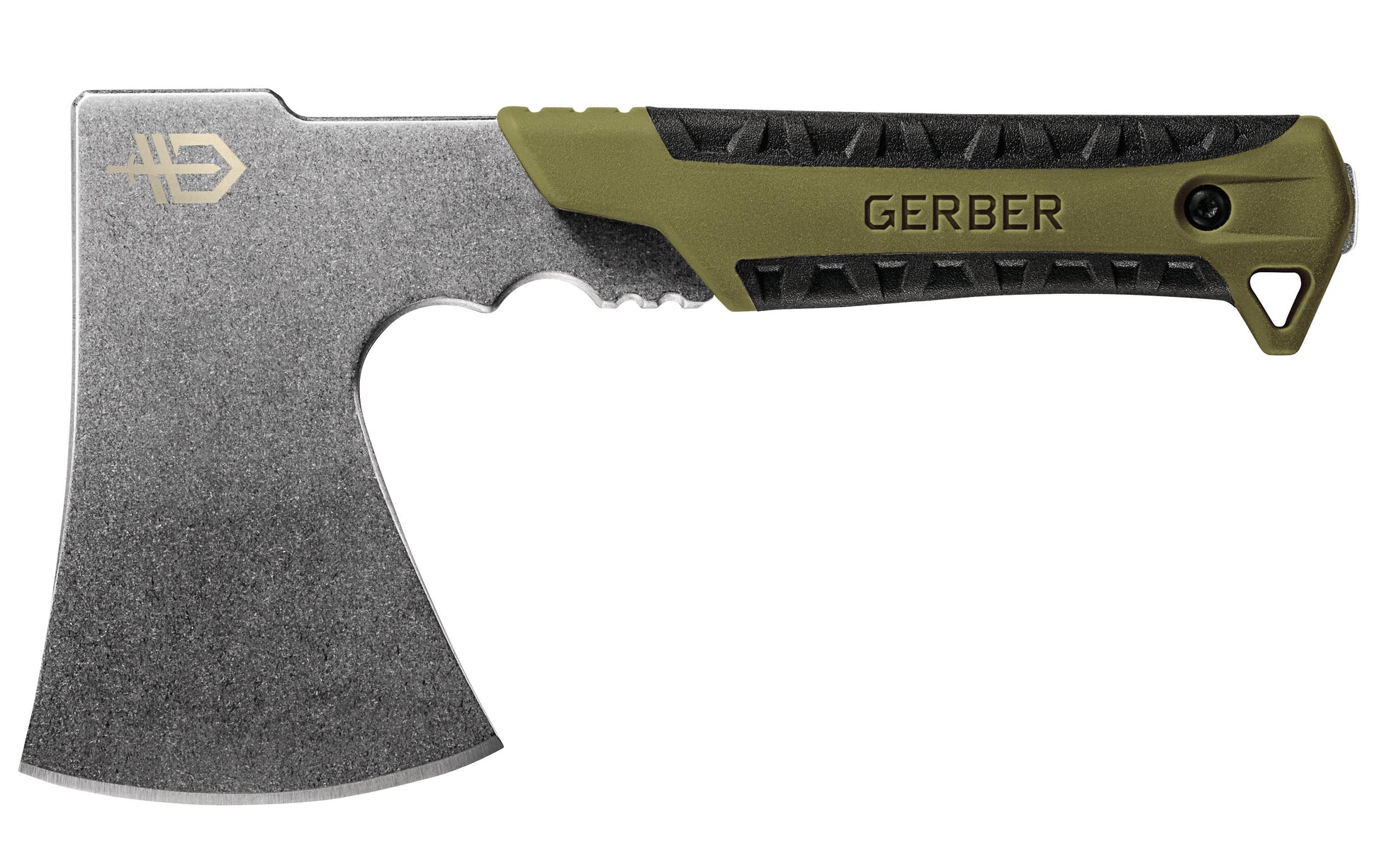 Gerber Axt 240 mm, Klingenlänge 89 mm, Edelstahl, Griff Polypropylen, Handschlaufe, schwarz, grün