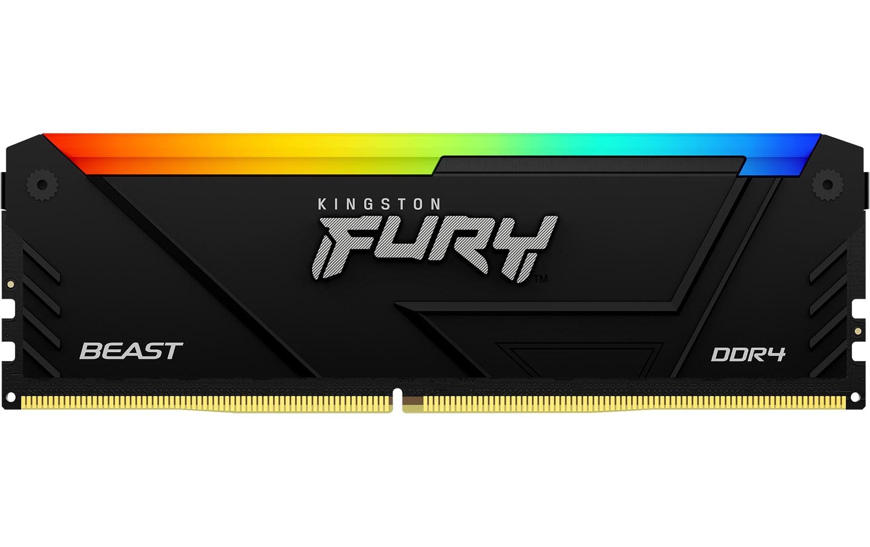 Kingston Technology Kingston FURY Beast RGB KF432C16BB2AK2-32 – 32 GB RAM, DDR4 3200 MT/s, 288-Pin DIMM, RGB
