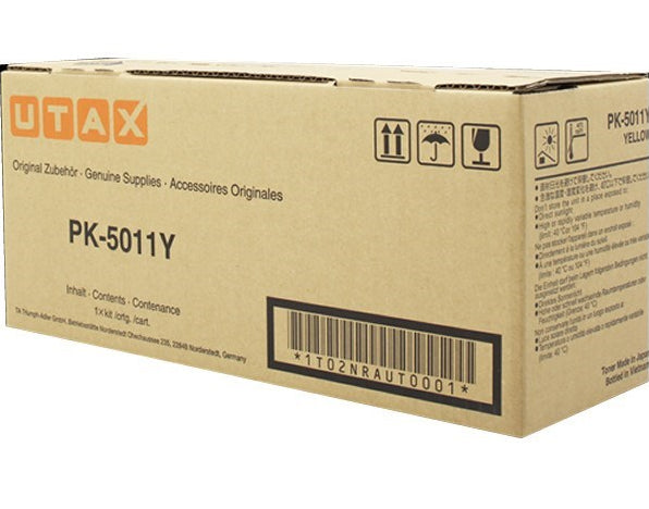 UTAX PK-5011Y (1T02NRAUT0) Gelber Toner – Original – 5'000 Seiten – für Utax P-C 3060 MFP/P-C 3065 MFP/P-C 3061