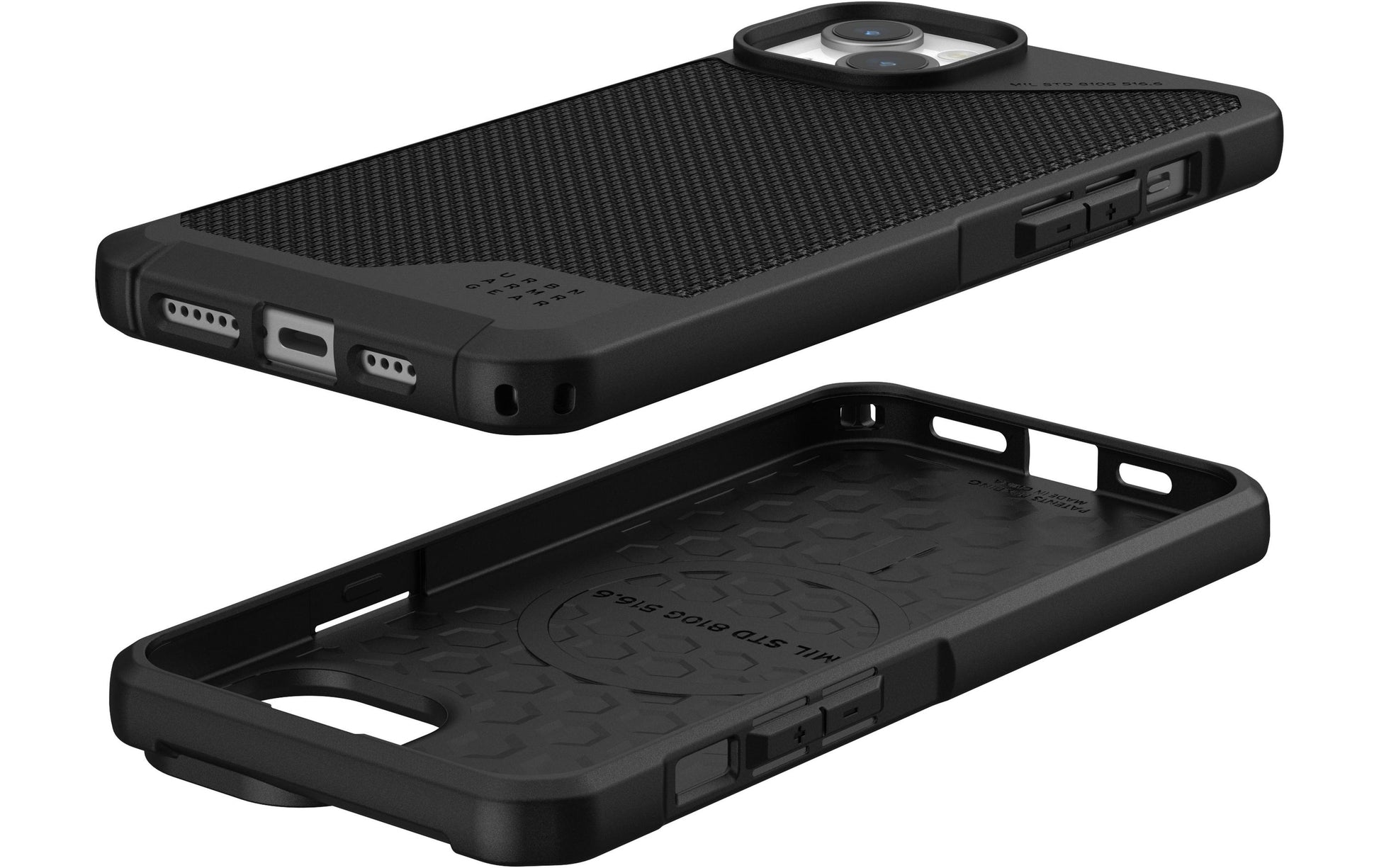 Urban Armor Gear UAG – Backcover Metropolis LT – für Apple iPhone 15 Plus – schwarz – Kevlar/TPU – MagSafe-kompatibel